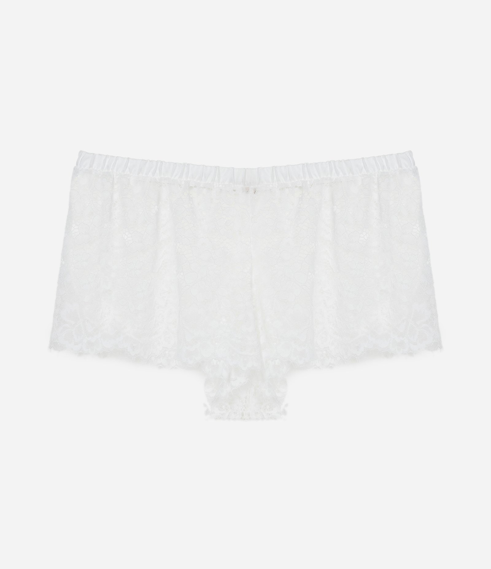 Short de Pijama em Renda Floral Branco 6