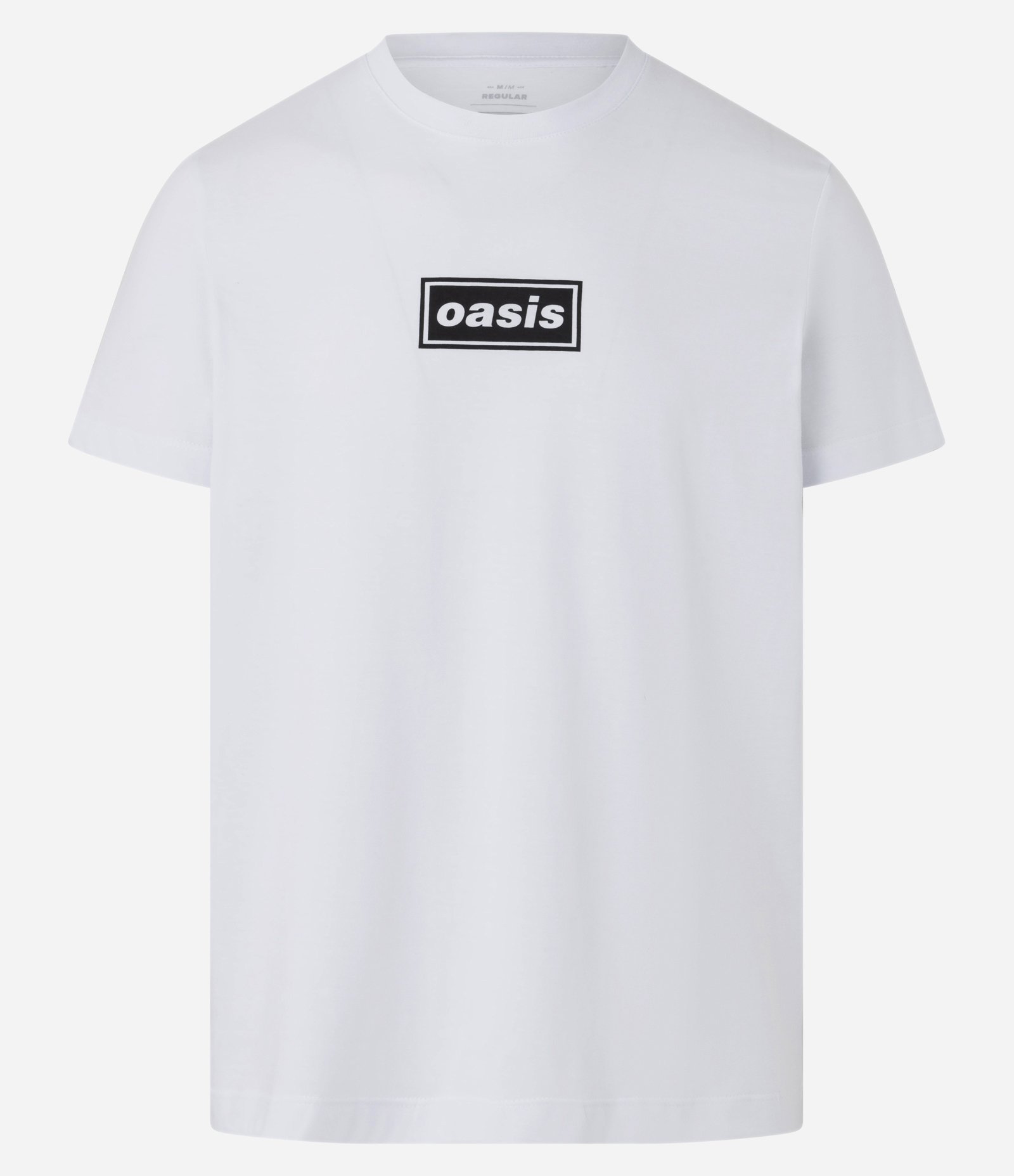 Camiseta Regular em Algodão com Estampa Banda Oasis Branco 6