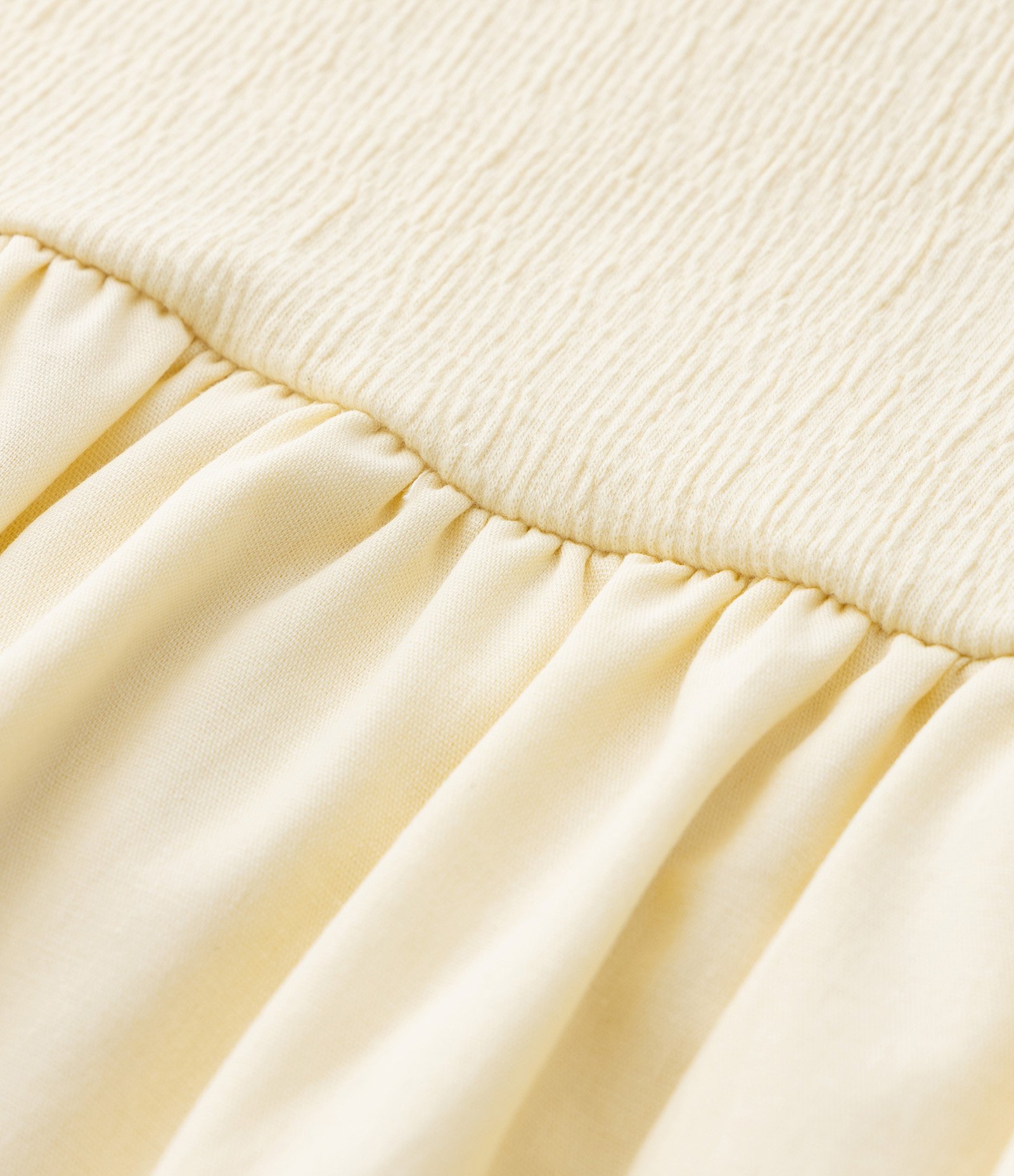 Vestido Infantil em Anarruga com Pregas - Tam 5 a 14 Anos Amarelo 6