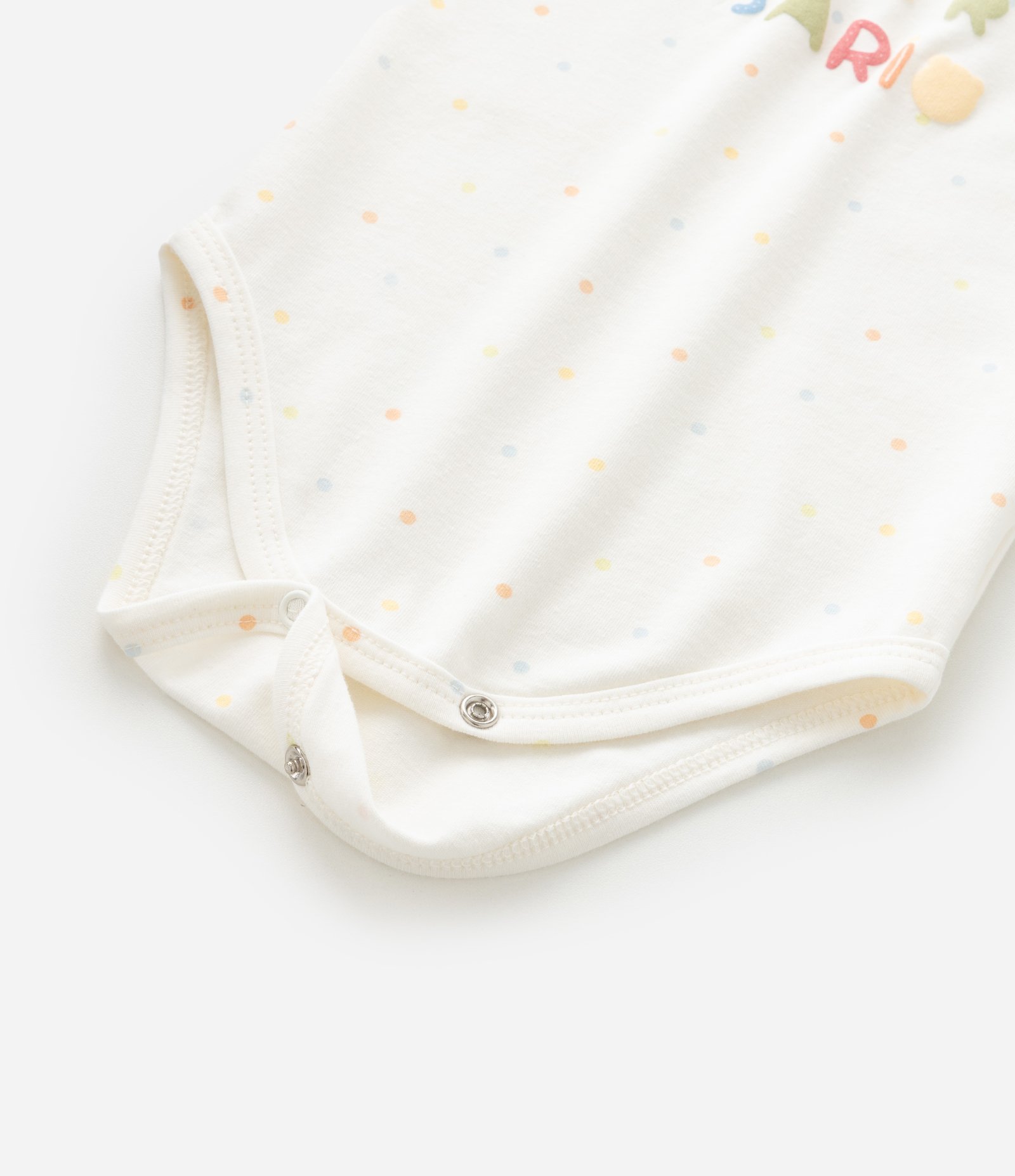 Body Infantil com Lettering Meu Mesversário - Tam RN a 18 meses Off White 6