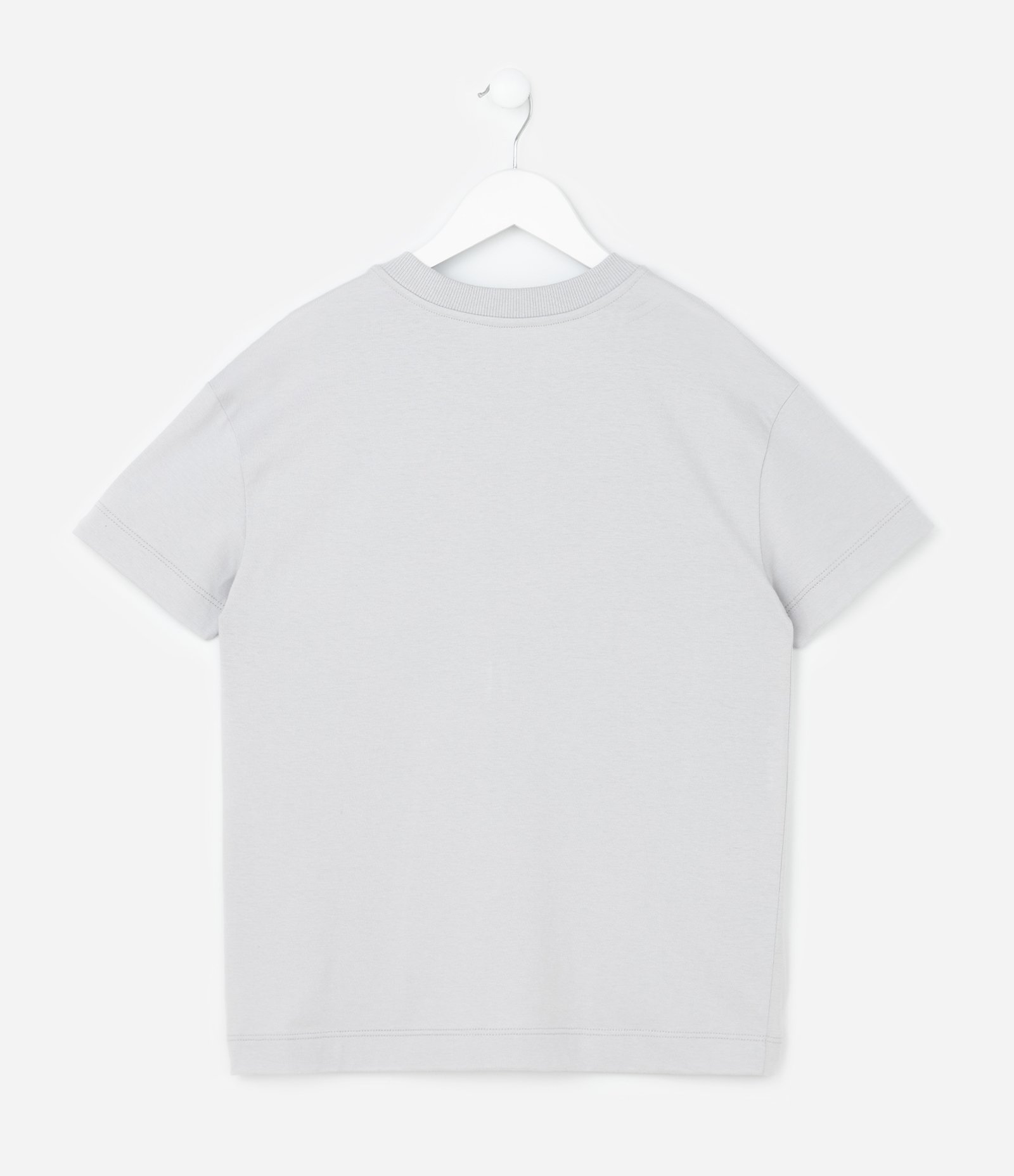 Camiseta Infantil com Estampa Stitch com Flores Havaianas - Tam 5 a 14 Anos Cinza 2