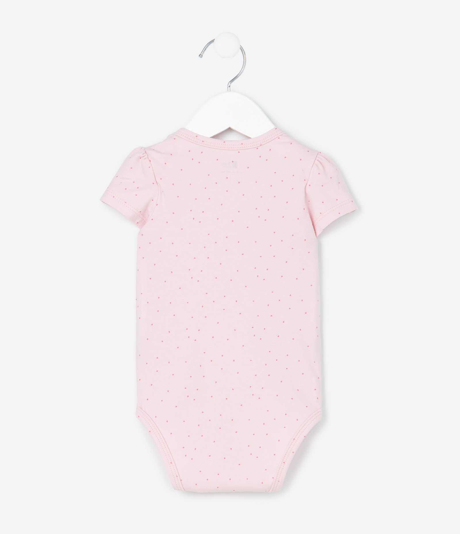 Body Infantil com Estampa Poá e Lettering Little Sister - Tam 0 a 18 Meses Rosa 2
