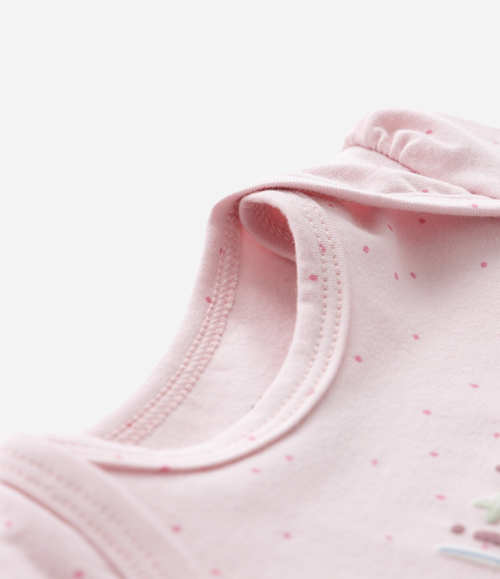 Body Infantil com Estampa Poá e Lettering Little Sister - Tam 0 a 18 Meses Rosa 4