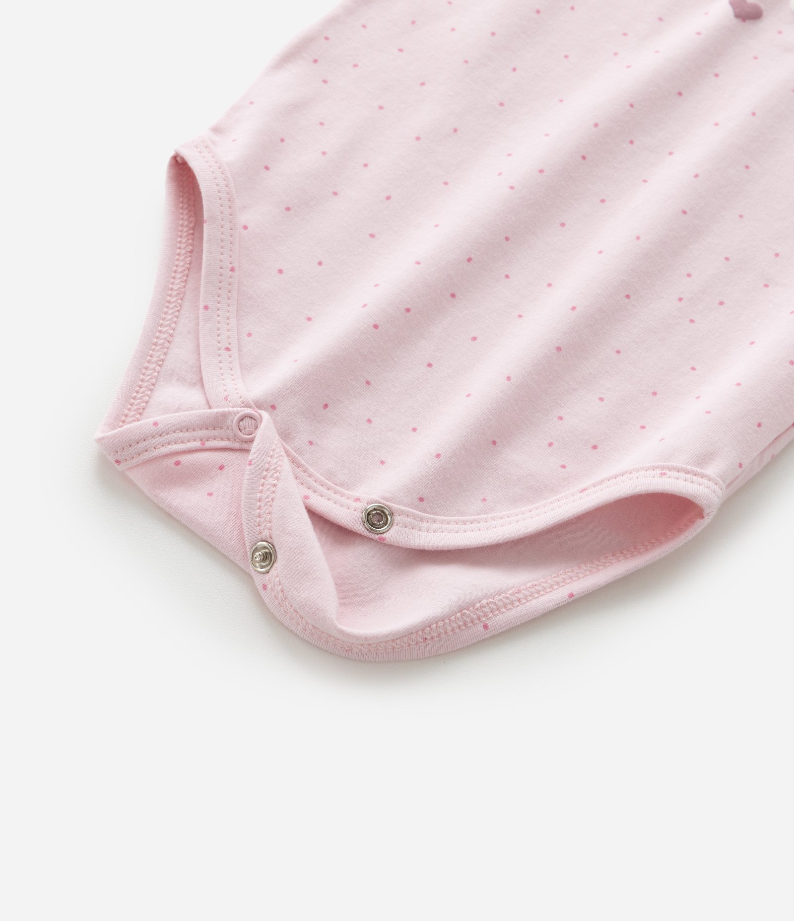 Body Infantil com Estampa Poá e Lettering Little Sister - Tam 0 a 18 Meses Rosa 5