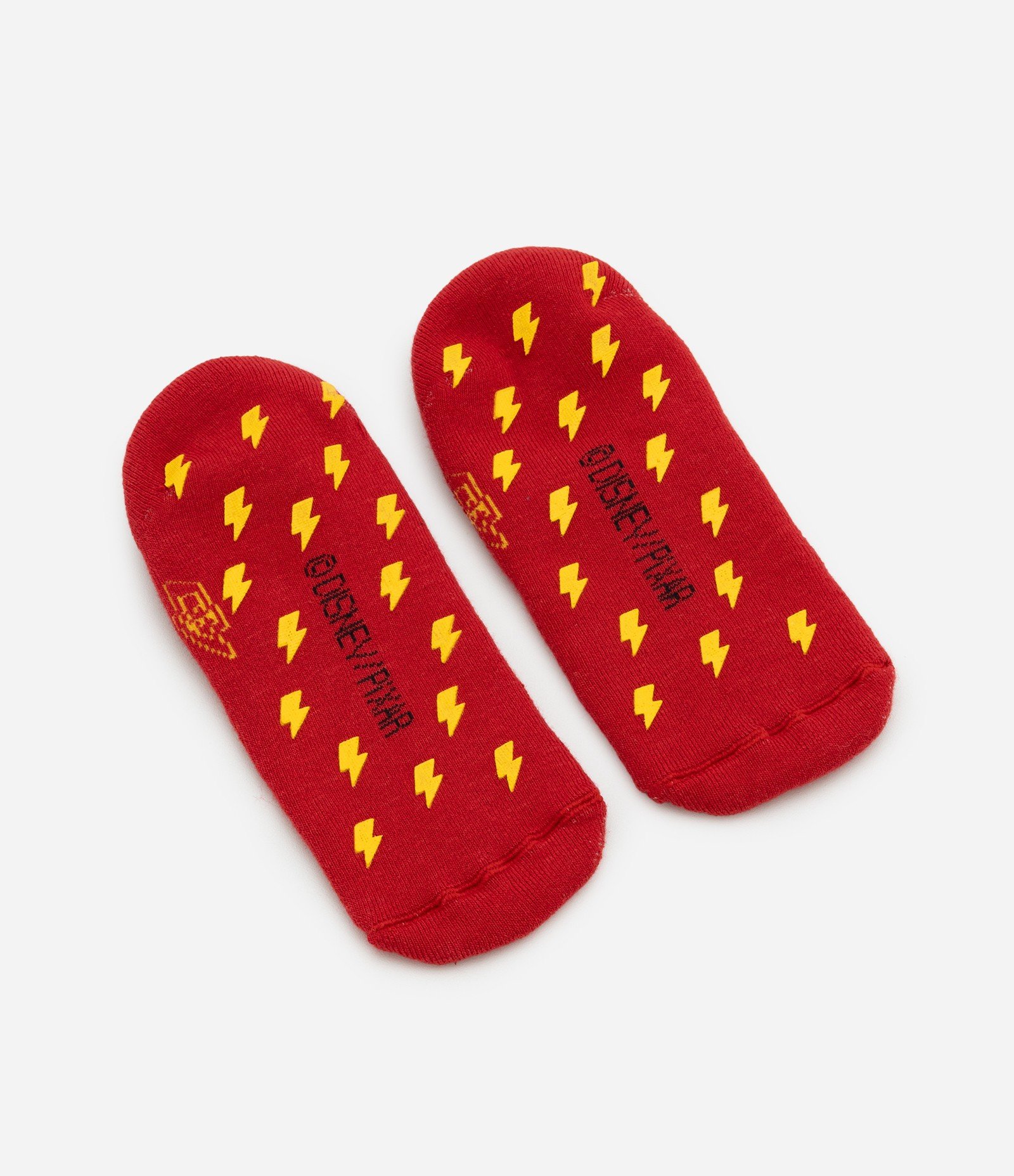 Kit 02 Meias Sapatilha Infantil com Antiderrapante e Estampa Carros - Tam 19 ao 34 Preto/Vermelho 4