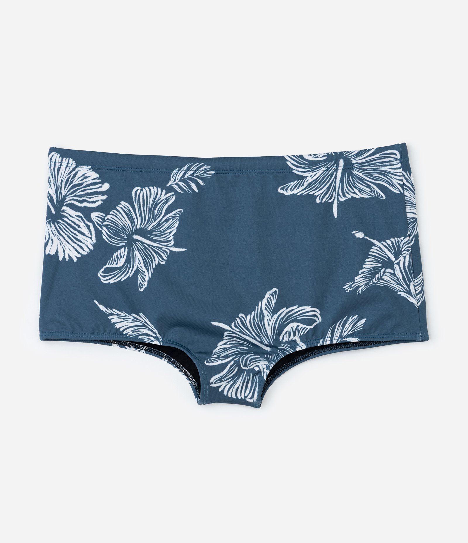 Sunga em Microfibra com Estampa de Folhagem e Cordão Interno Azul 6