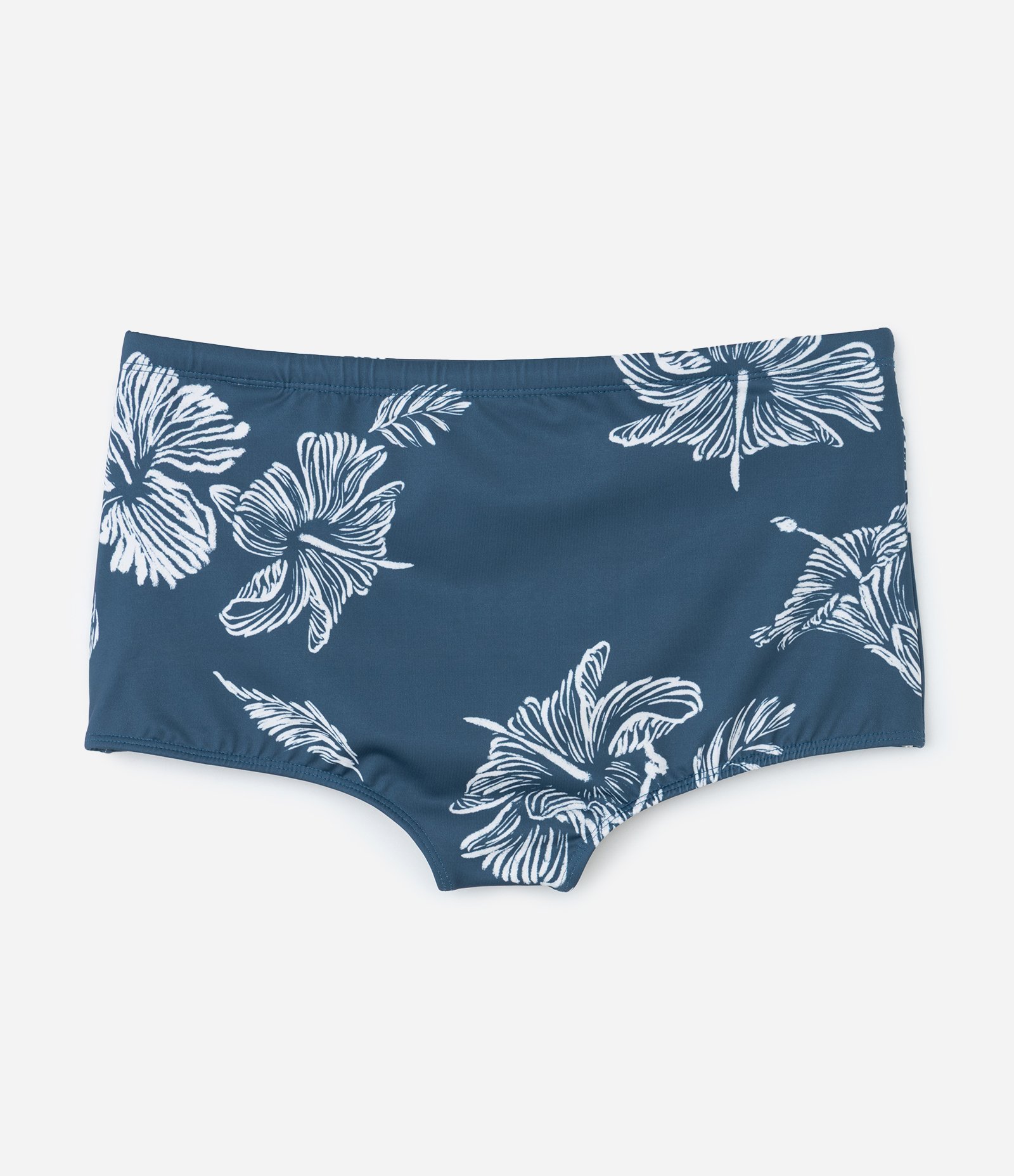 Sunga em Microfibra com Estampa de Folhagem e Cordão Interno Azul 7