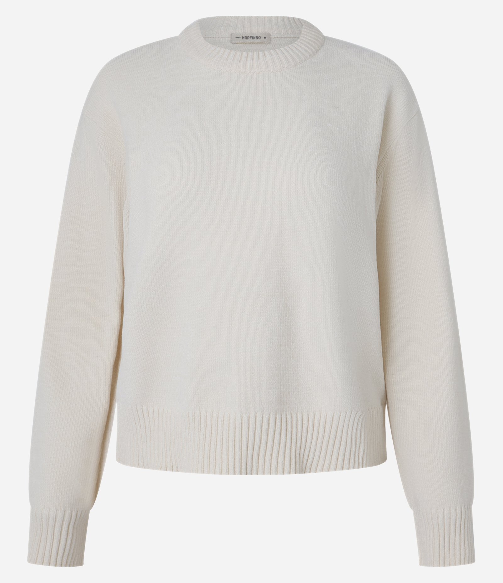 Suéter com Manga Longa em Chenille Off White 5