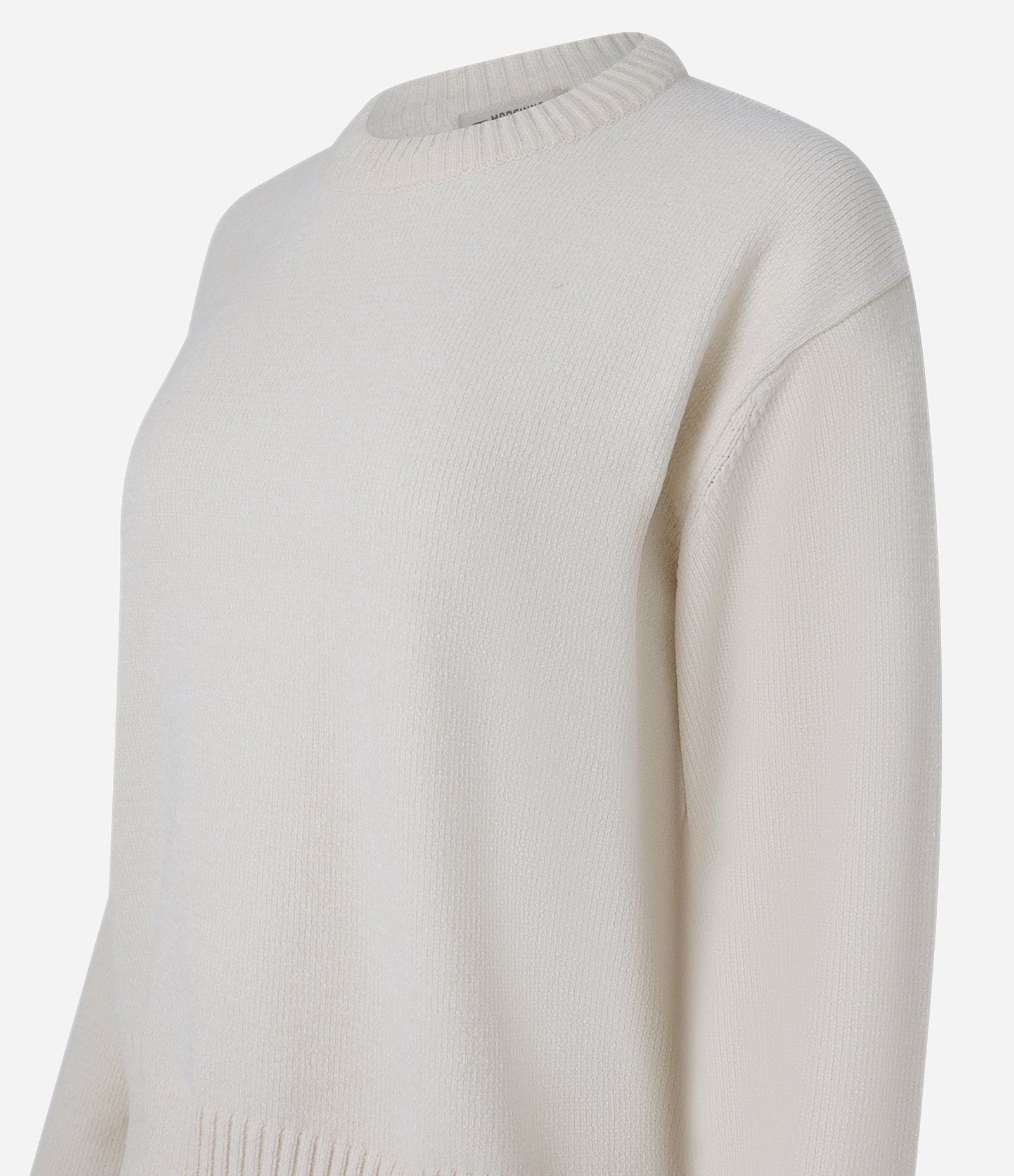 Suéter com Manga Longa em Chenille Off White 6