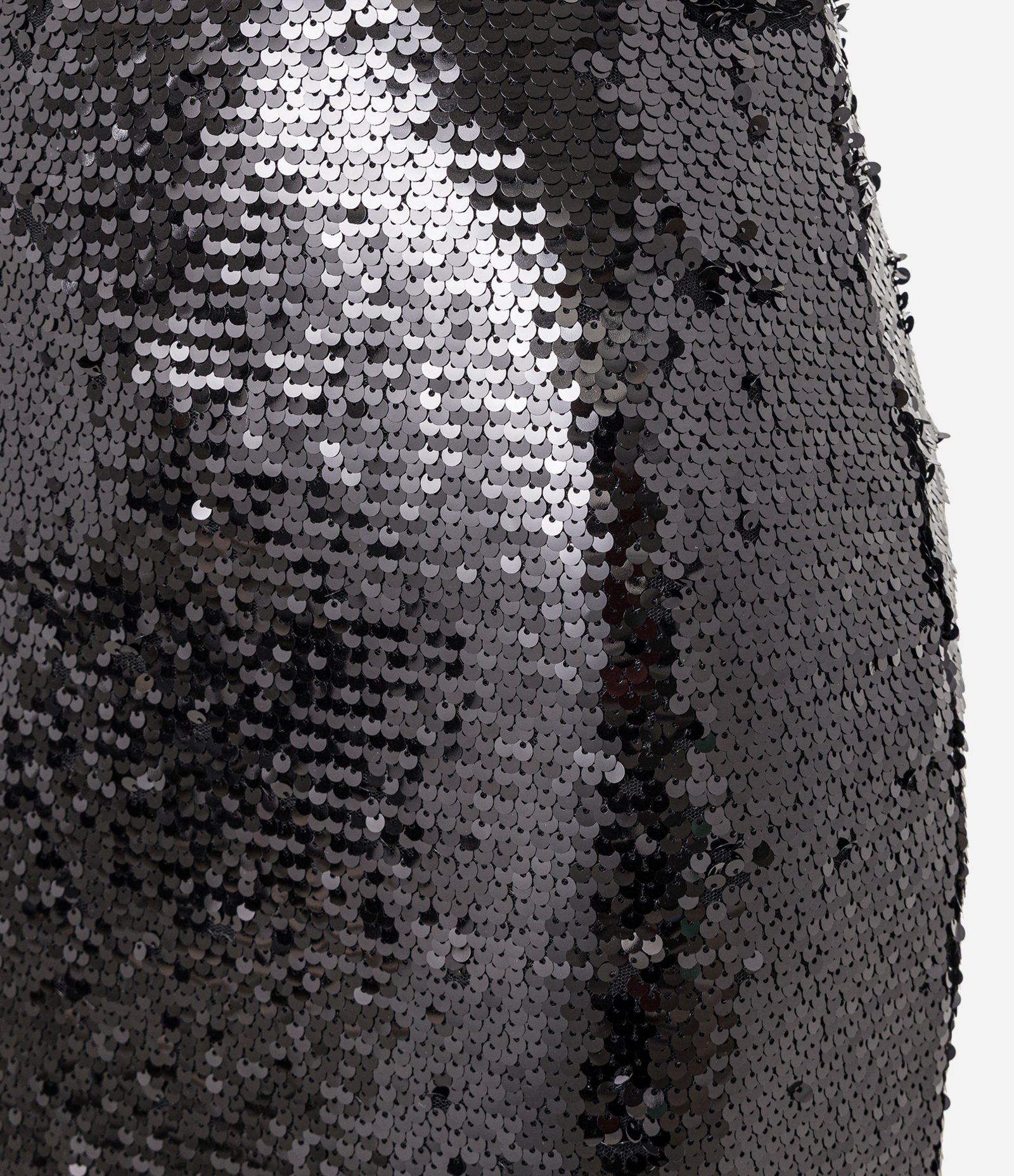 Saia Long Midi em Paetê com Fenda na Barra Preto 6