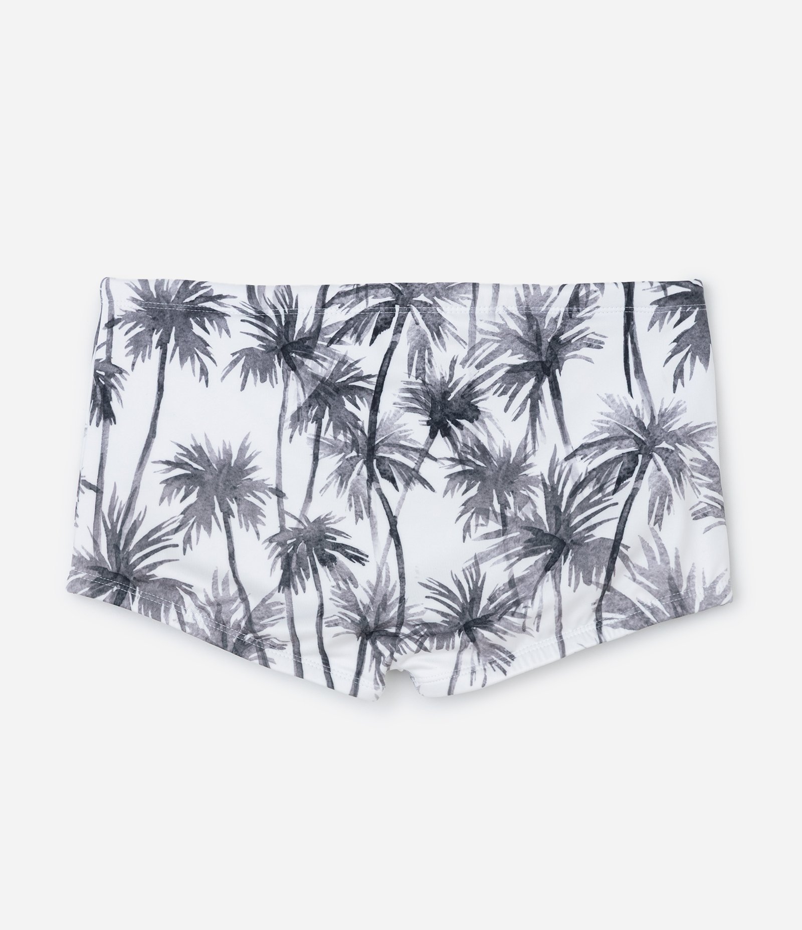 Sunga Boxer em Microfibra com Estampa de Coqueiros Branco 4