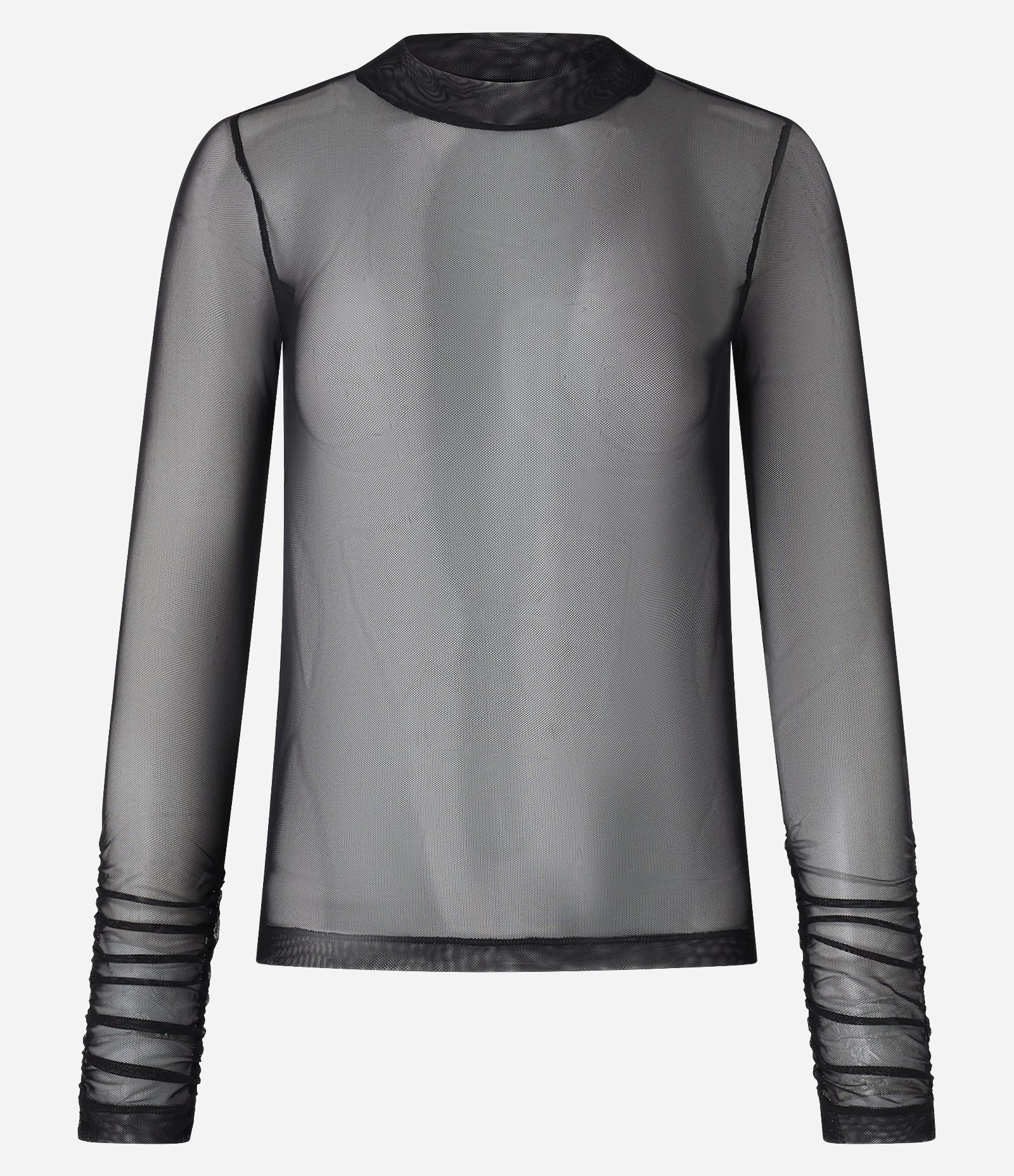 Blusa em Tule com Golinha Alta Preto 5