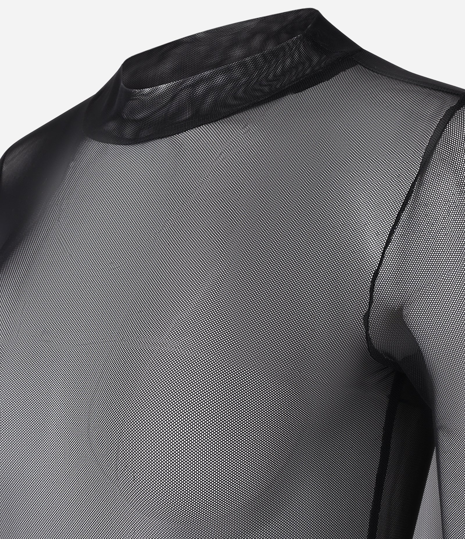 Blusa em Tule com Golinha Alta Preto 6