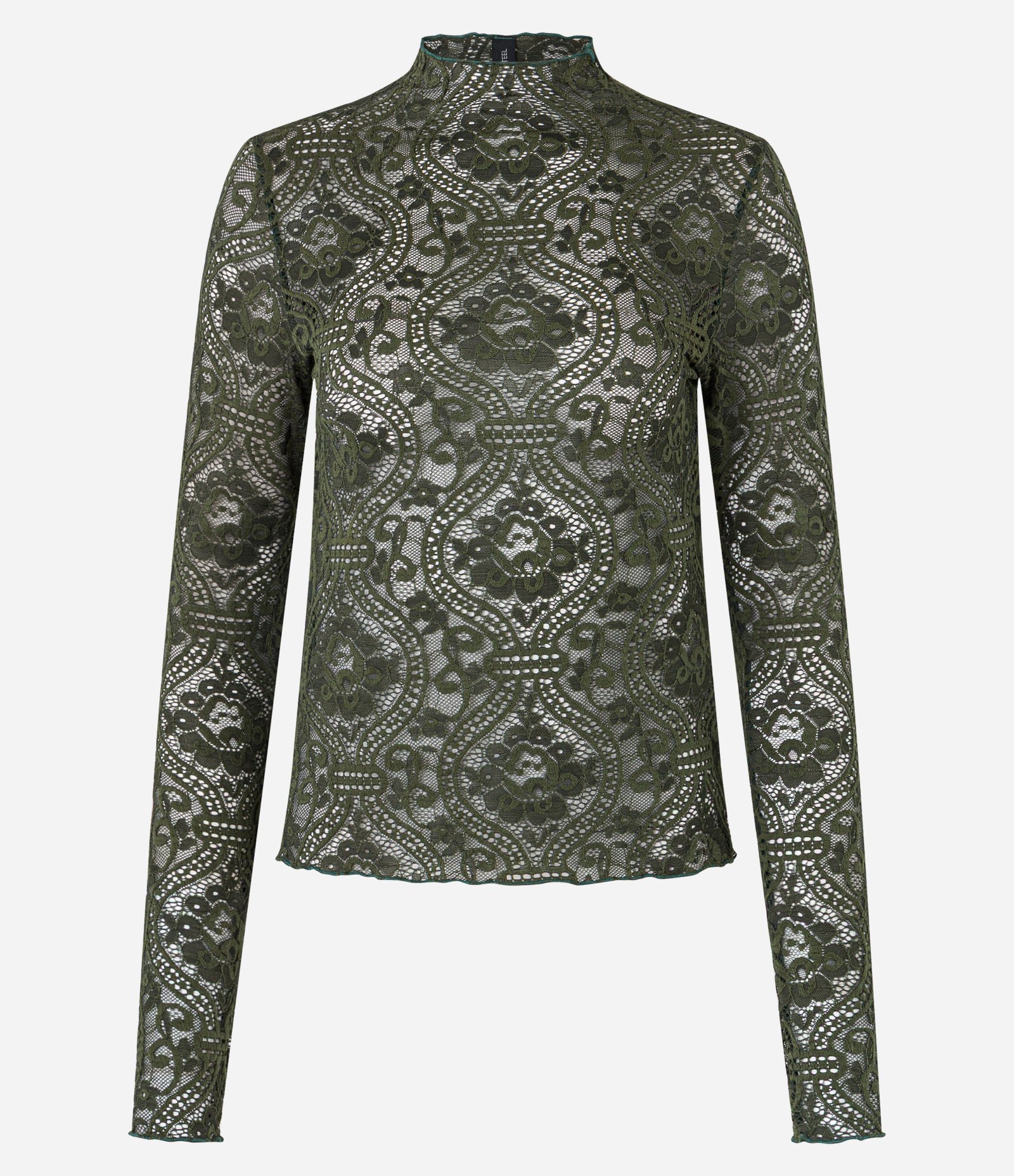 Blusa em Renda Floral com Transparencia Verde 4