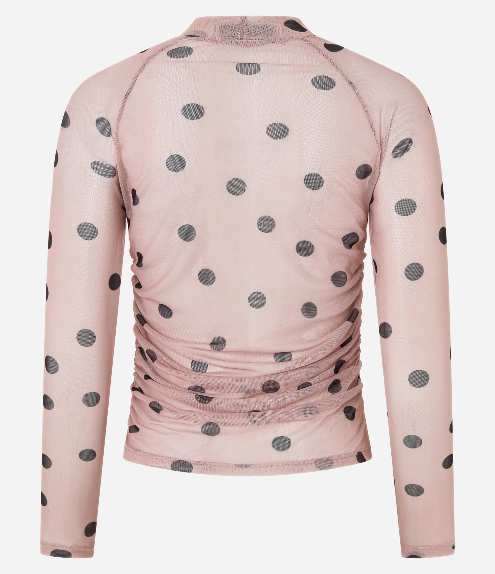 Blusa em Tule com Estampa Poá e Cava Raglan Rosa 7