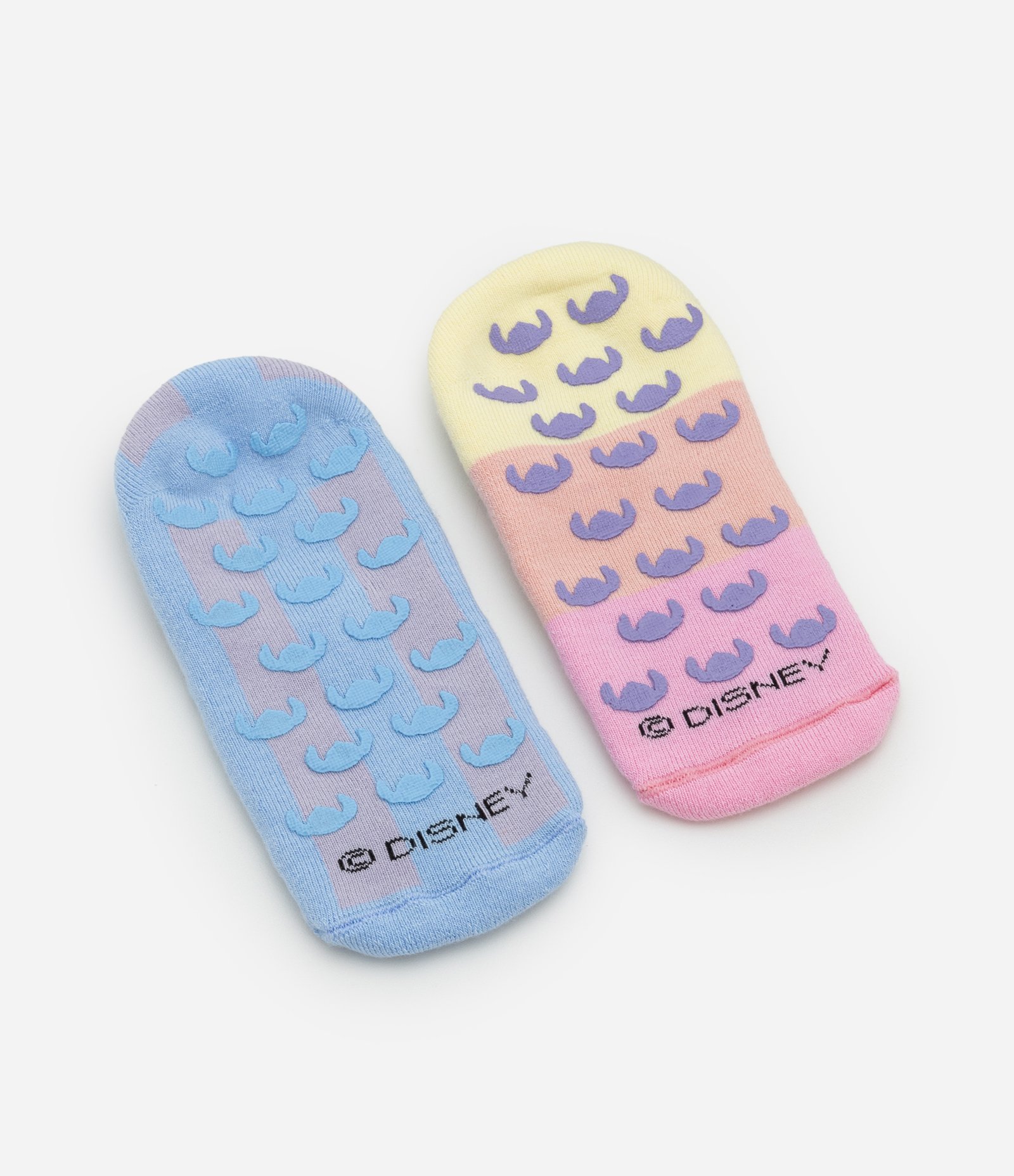Kit 02 Meias Sapatilha Infantil com Estampa Stitch e Angel - Tam 19 a 34 Azul/Rosa 2