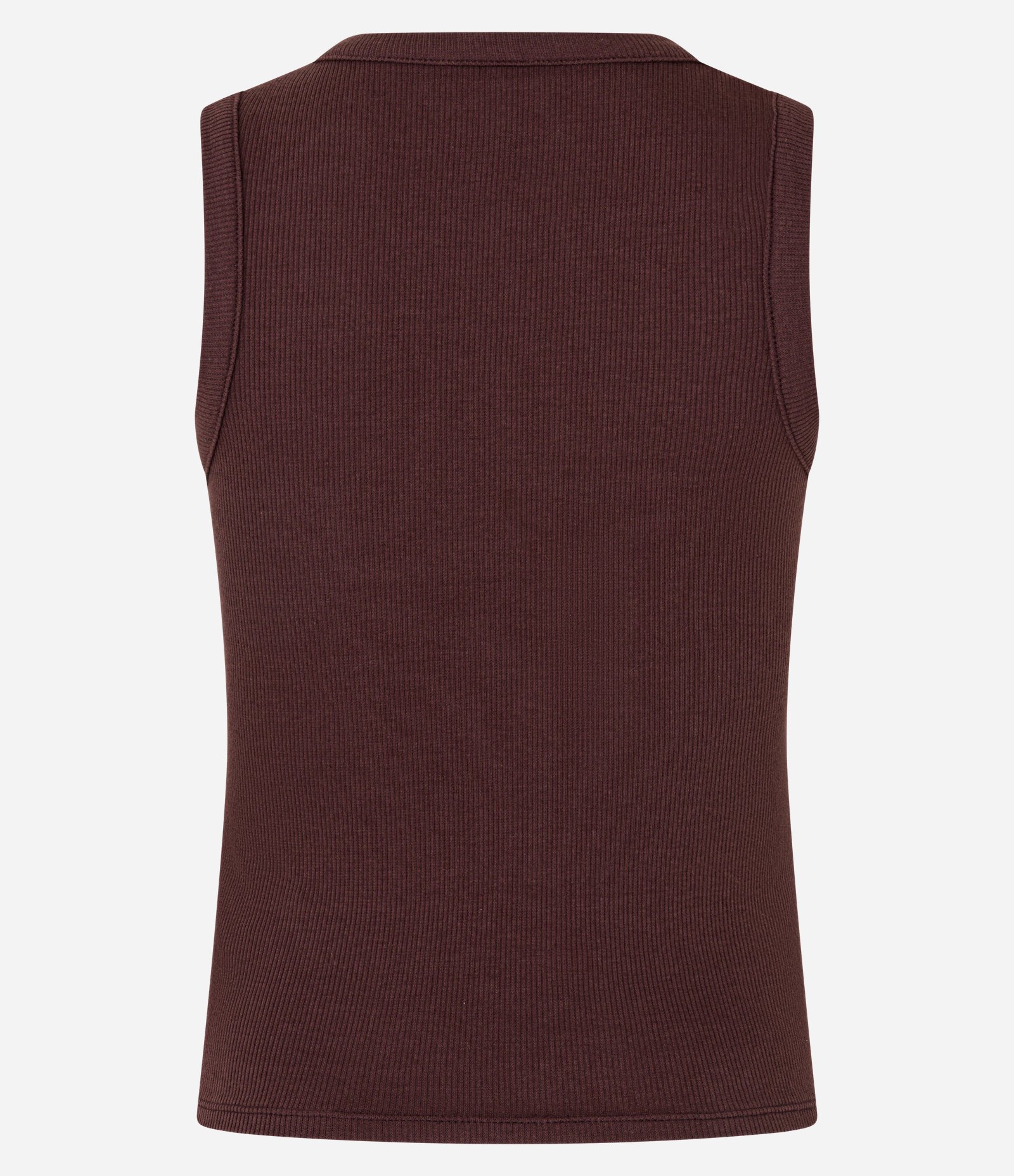 Regata em Ribana com Botões Frontais Marrom 6