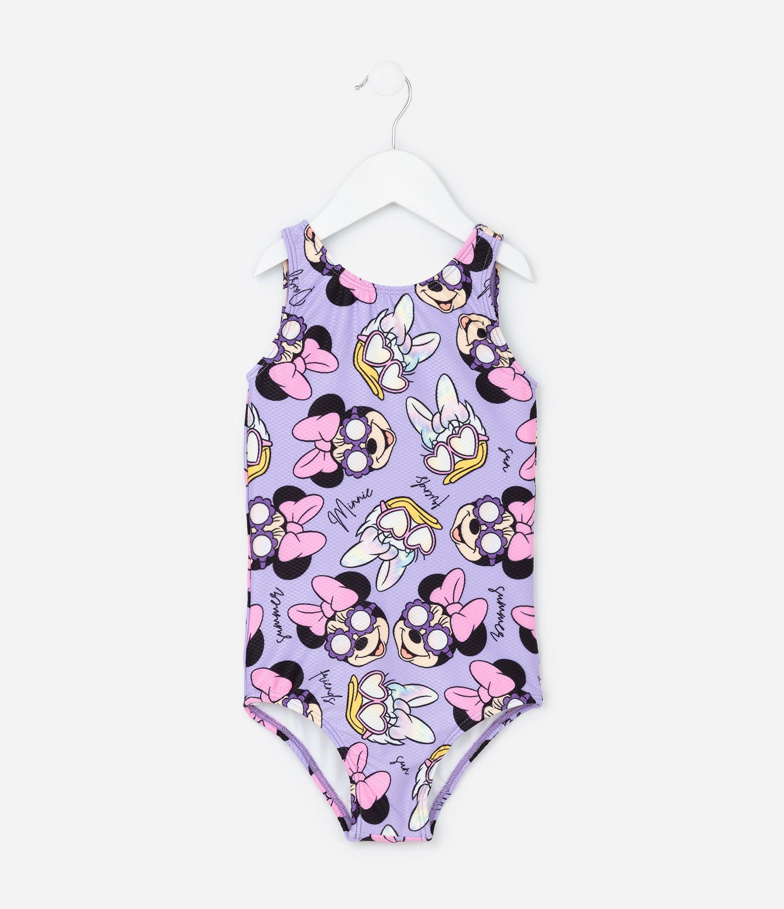 Maiô Infantil com Estampa Minnie e Margarida - Tam 2 a 6 anos Roxo 1