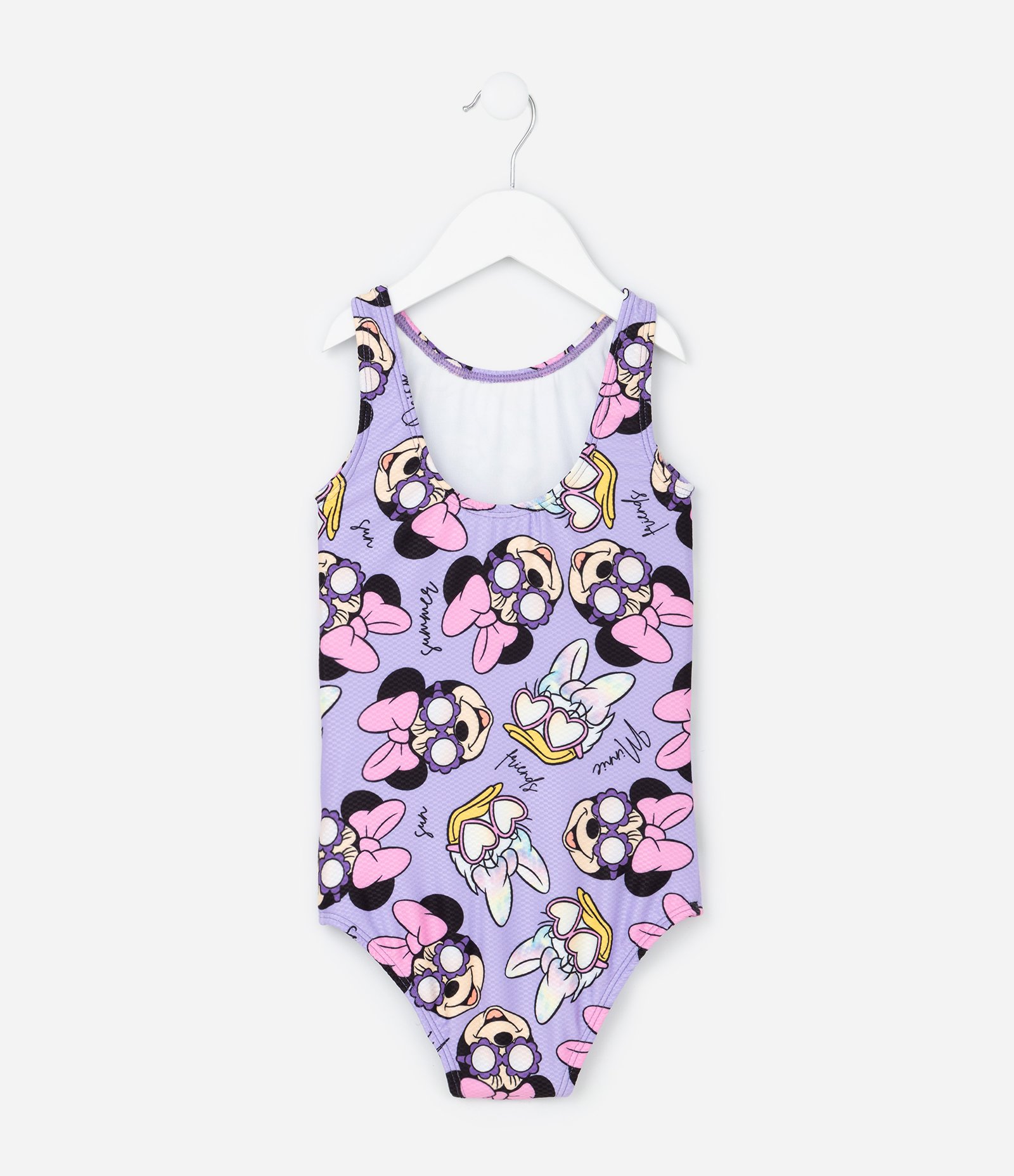 Maiô Infantil com Estampa Minnie e Margarida - Tam 2 a 6 anos Roxo 2