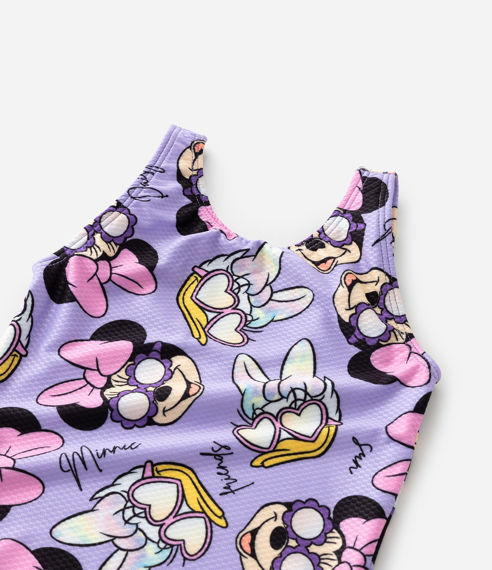 Maiô Infantil com Estampa Minnie e Margarida - Tam 2 a 6 anos Roxo 7