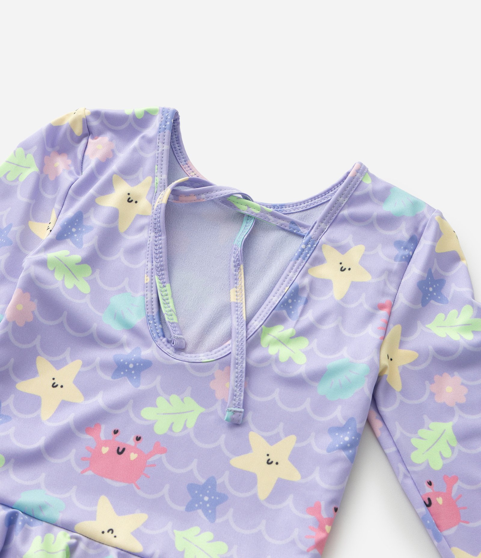 Maiô Infantil com Estampa Fundo do Mar e Babadinhos - Tam 1 a 4 Anos Roxo 5