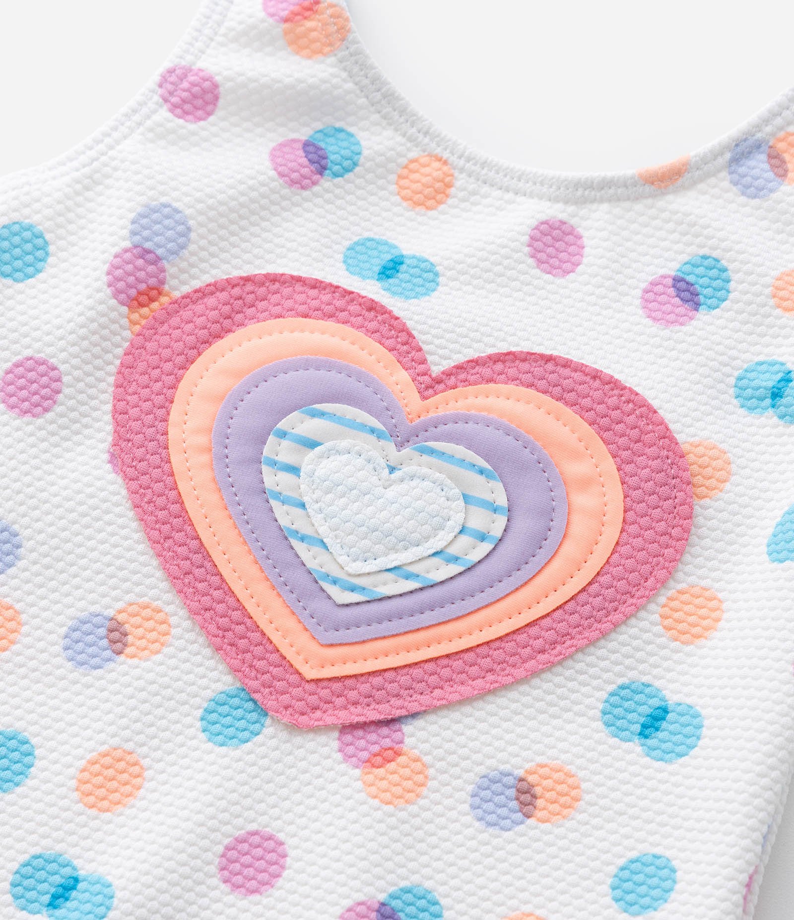 Maiô Infantil em Microfibra com Coração Bordado - Tam 2 a 4 Anos Multicores 5