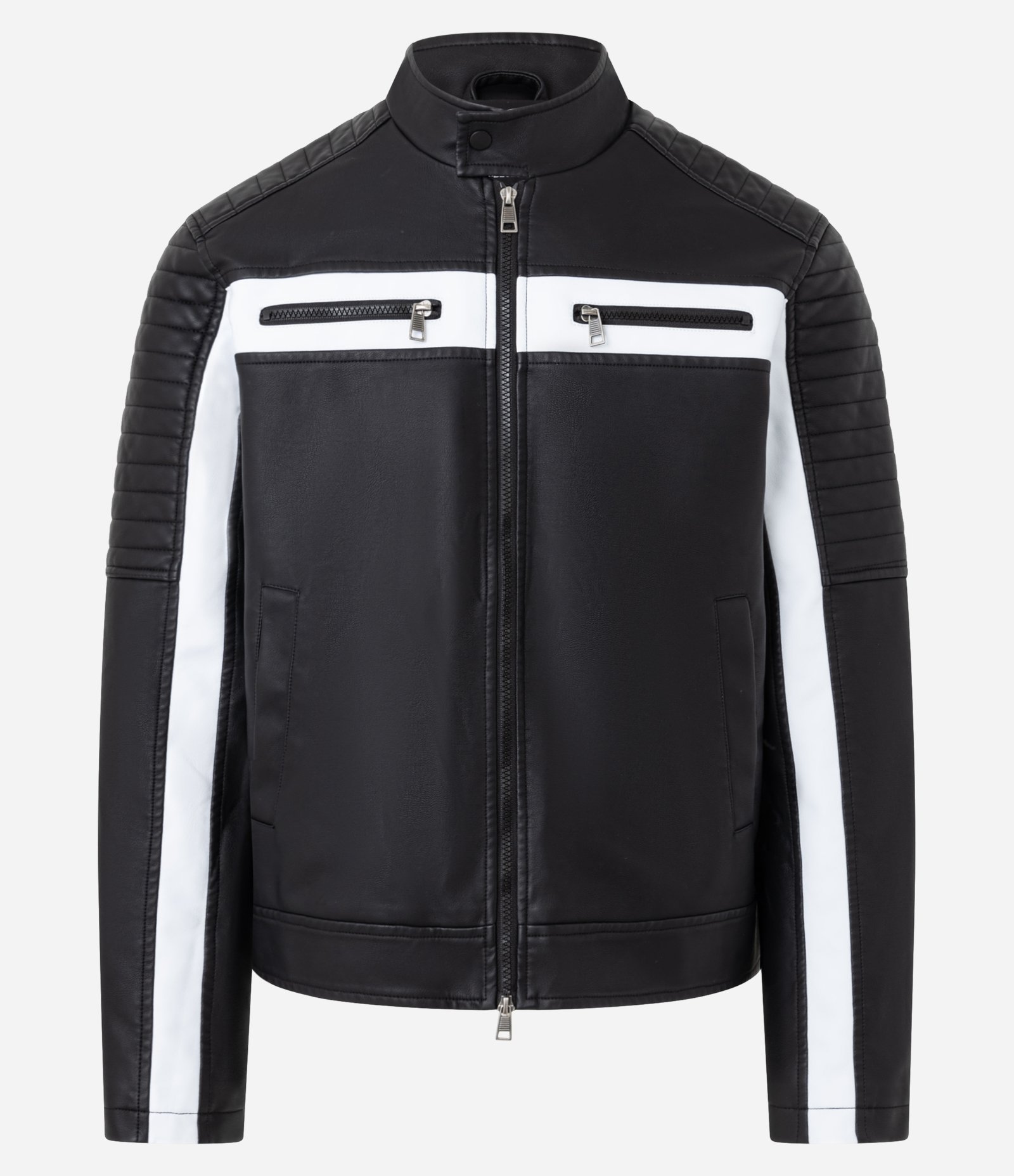 Jaqueta Motorcycle Jacket em Pu Liso Preto 1