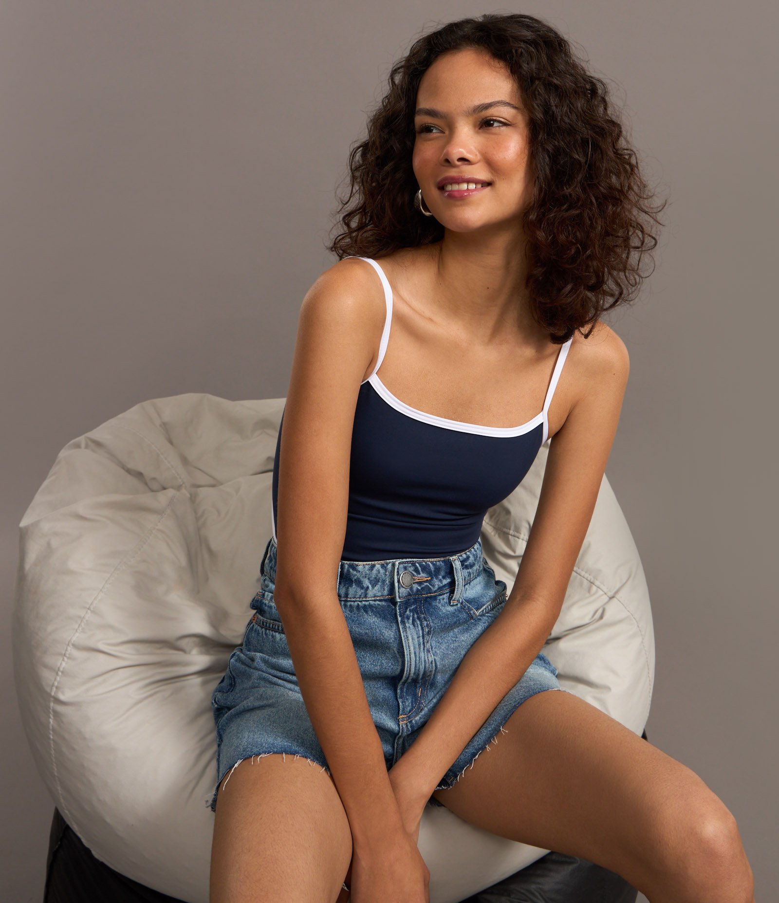 Body em Microfibra com Viés Contrastantes Azul 5