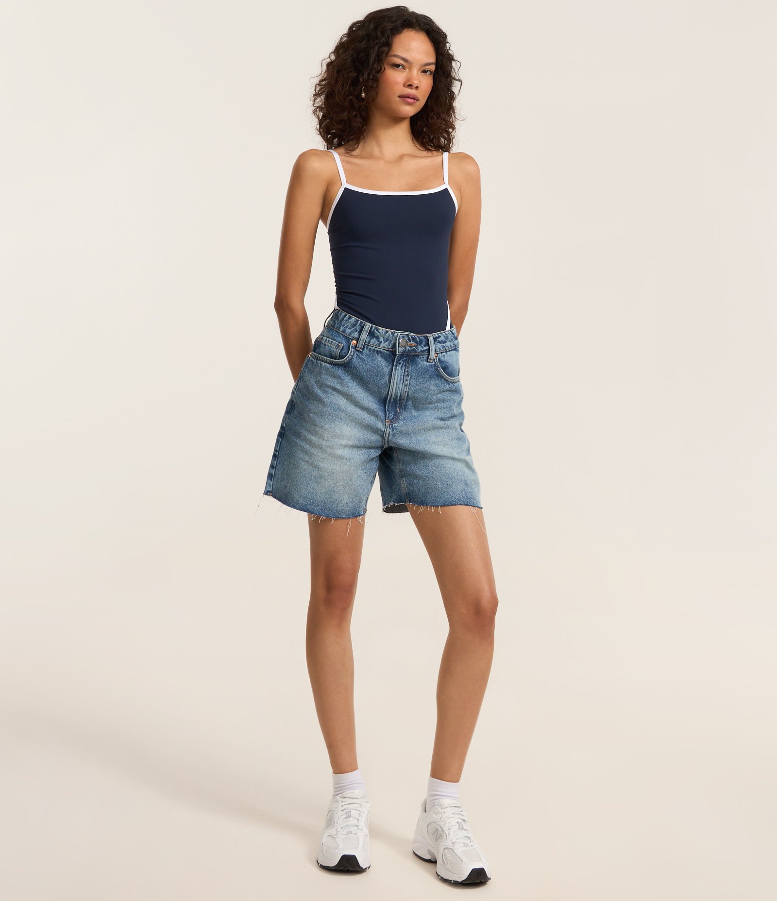 Body em Microfibra com Viés Contrastantes Azul 2