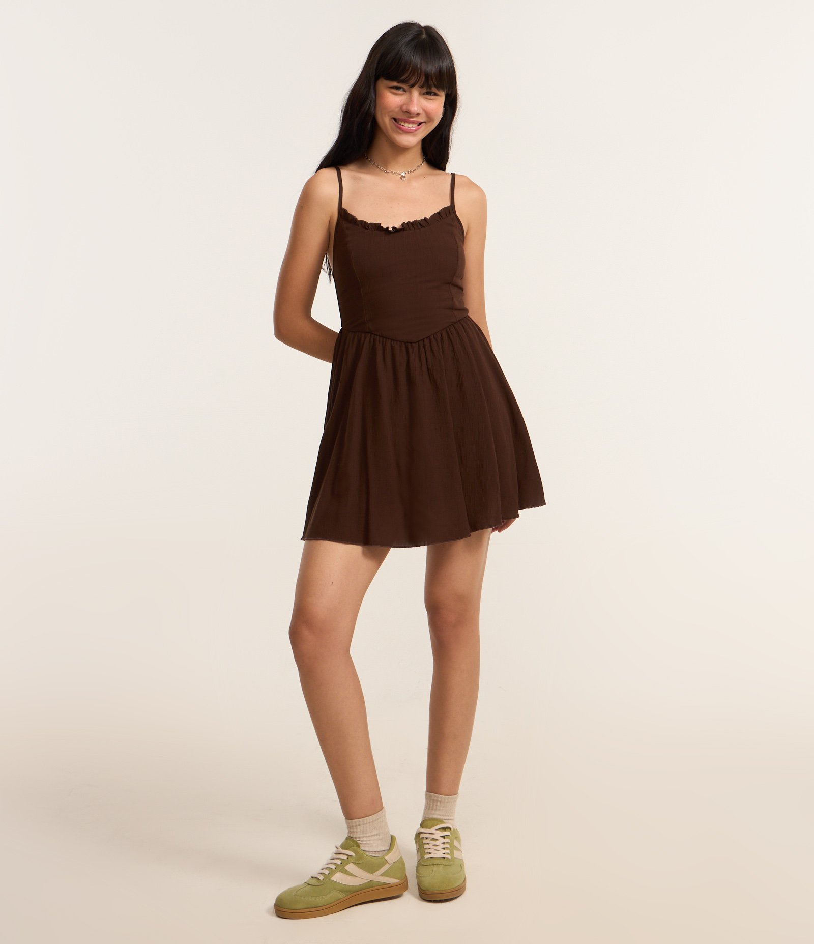 Macaquinho Texturizado com Babadinhos Marrom 2