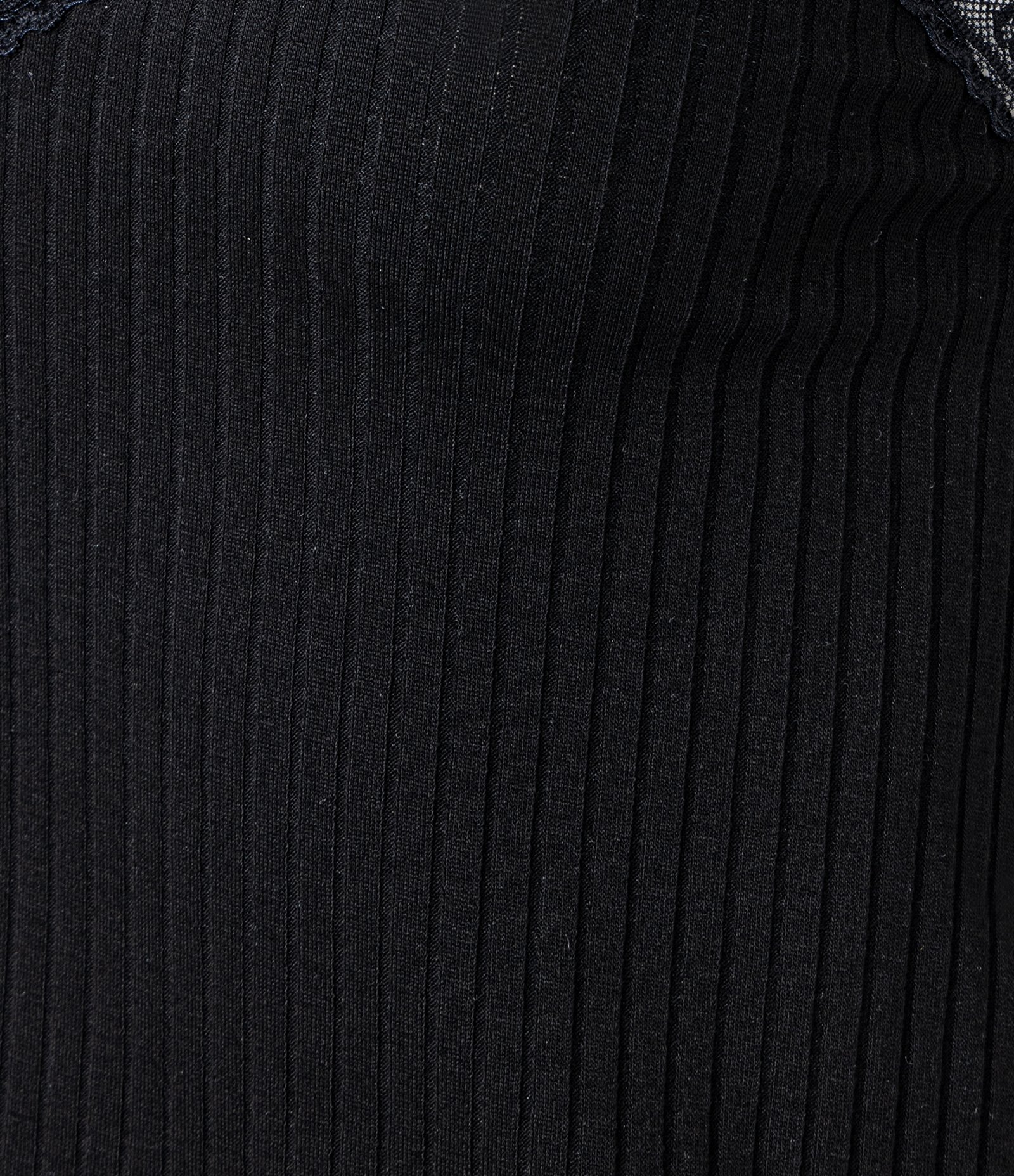 Pijama Short Doll em Ribana com Rendinha Lov Preto 7