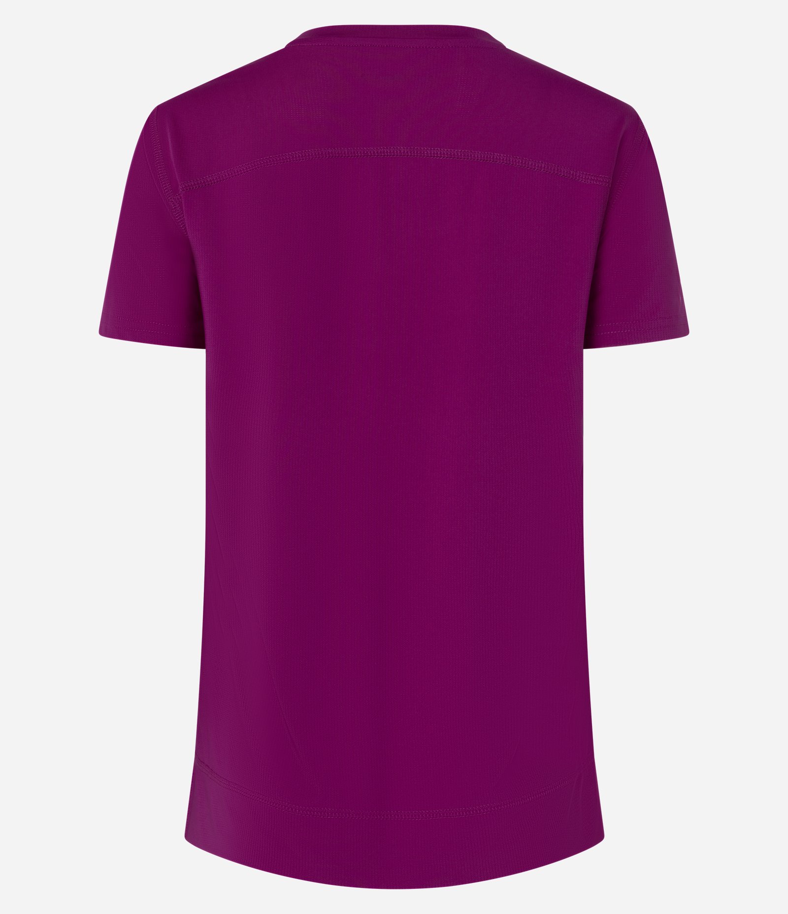 Camiseta Esportiva em Microfibra Furadinha com Barra Mullet Rosa Fuchsia 2