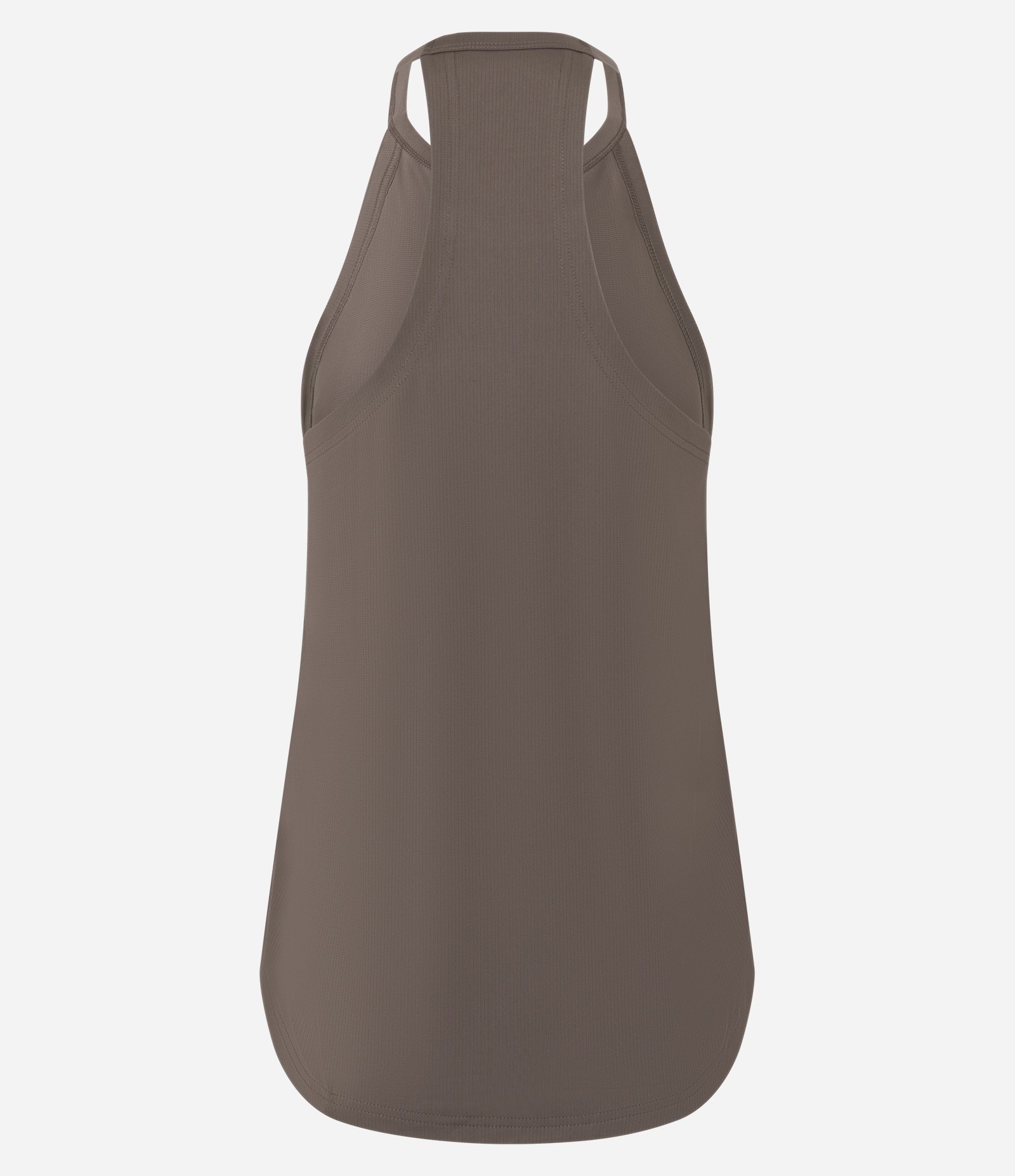 Regata Esportiva em Microfibra com Alças Finas Marrom 6