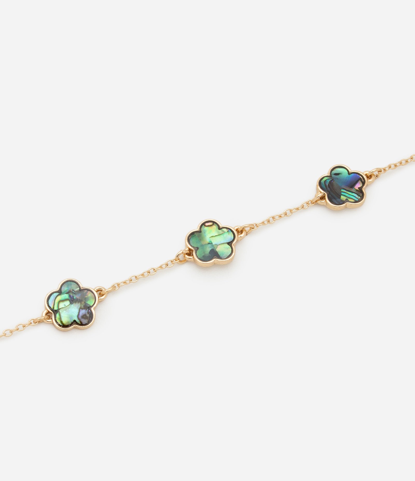 Pulseira com Pingente de Flores Dourado 2