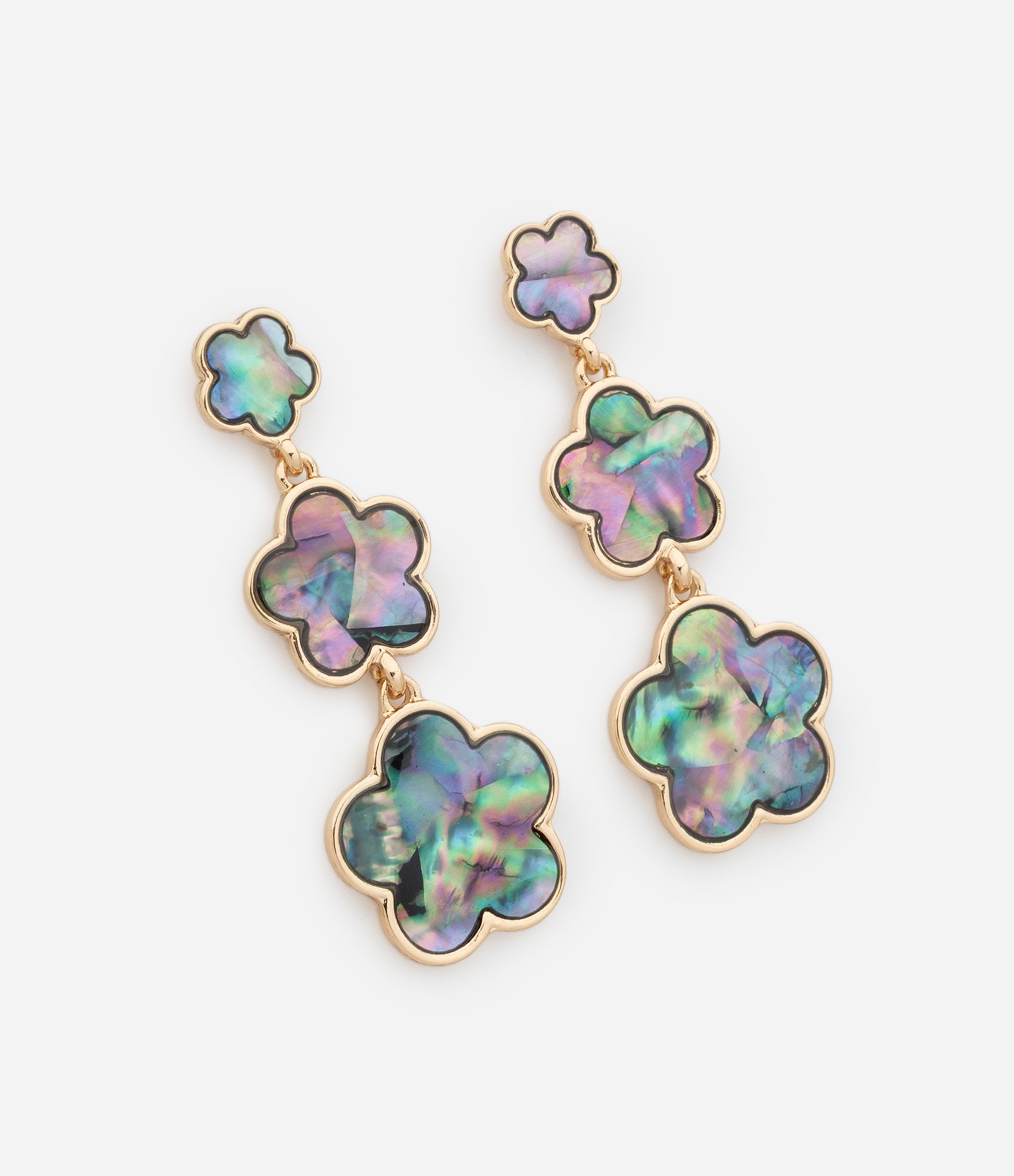 Brinco Médio com Forma de Flores Gradativas Multicores 1