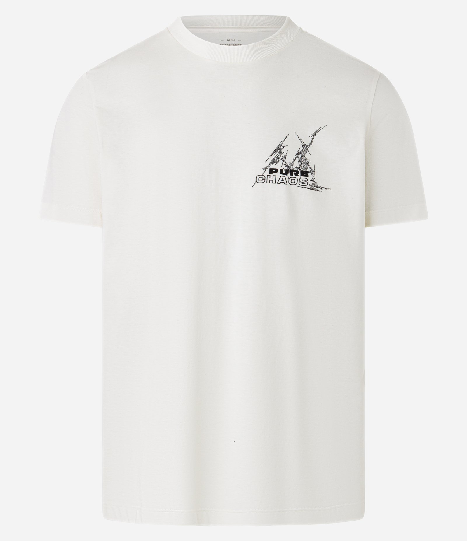 Camiseta Comfort em Algodão Com Estampa Tribal e Lettering Pure Chaos Branco 9