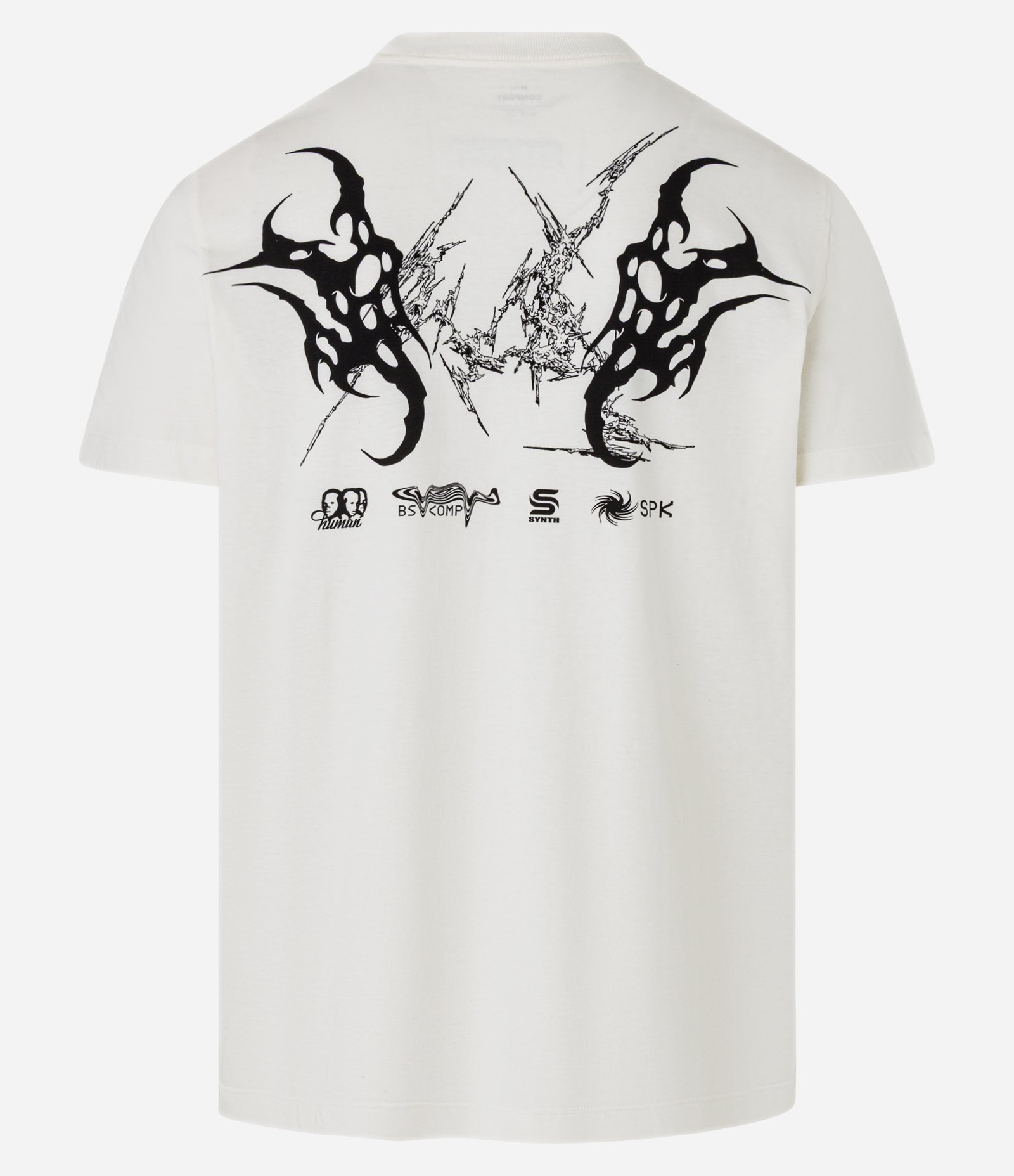 Camiseta Comfort em Algodão Com Estampa Tribal e Lettering Pure Chaos Branco 10