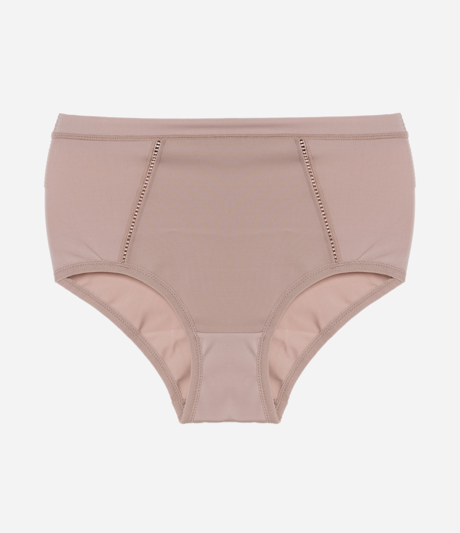 Calcinha Alta Modeladora em Microfibra Massagio Control DeMillus Bege 5