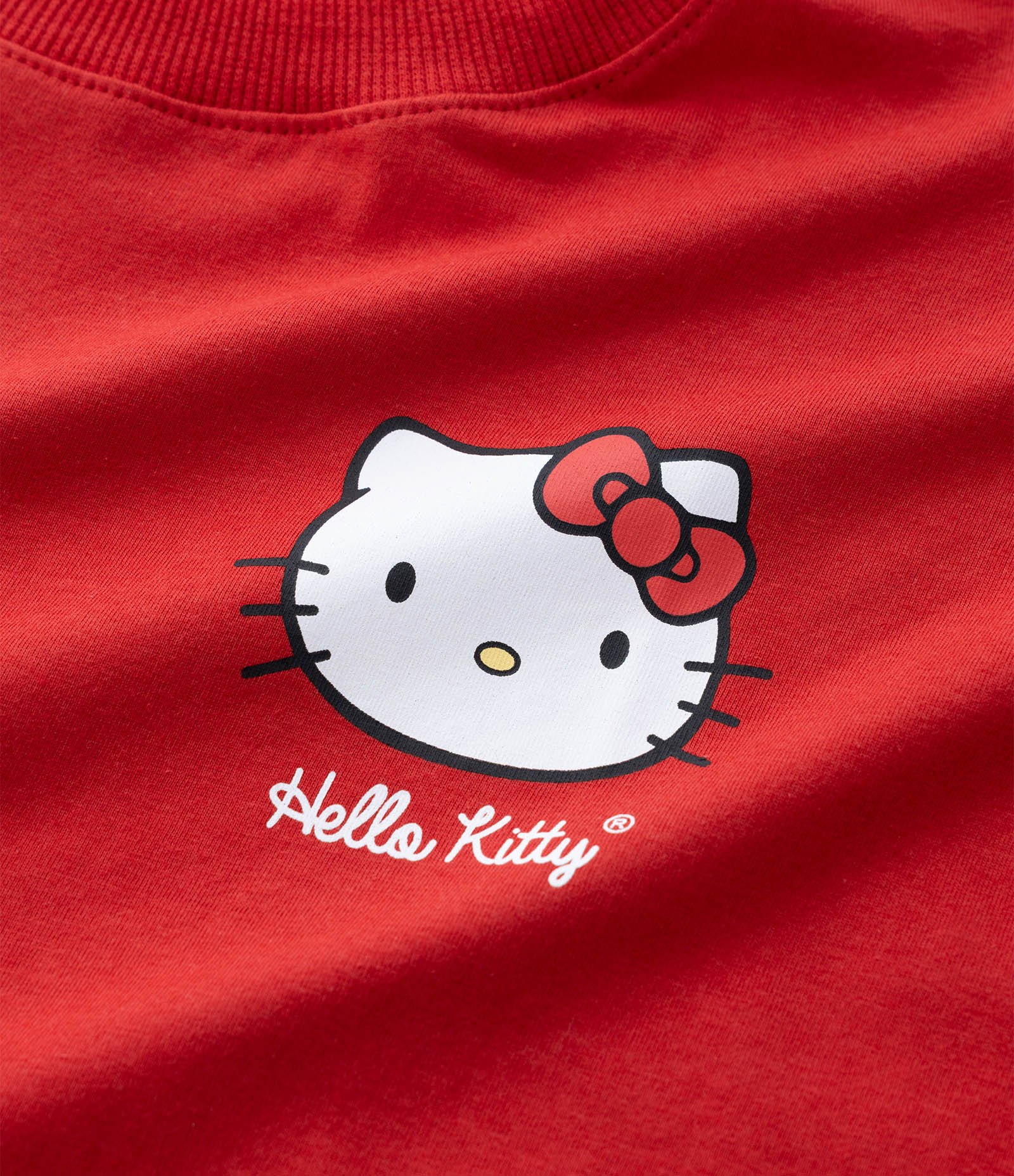 Camiseta Infantil Oversized com Estampada Hello Kitty - Tam 7 a 14 Anos Vermelho 5