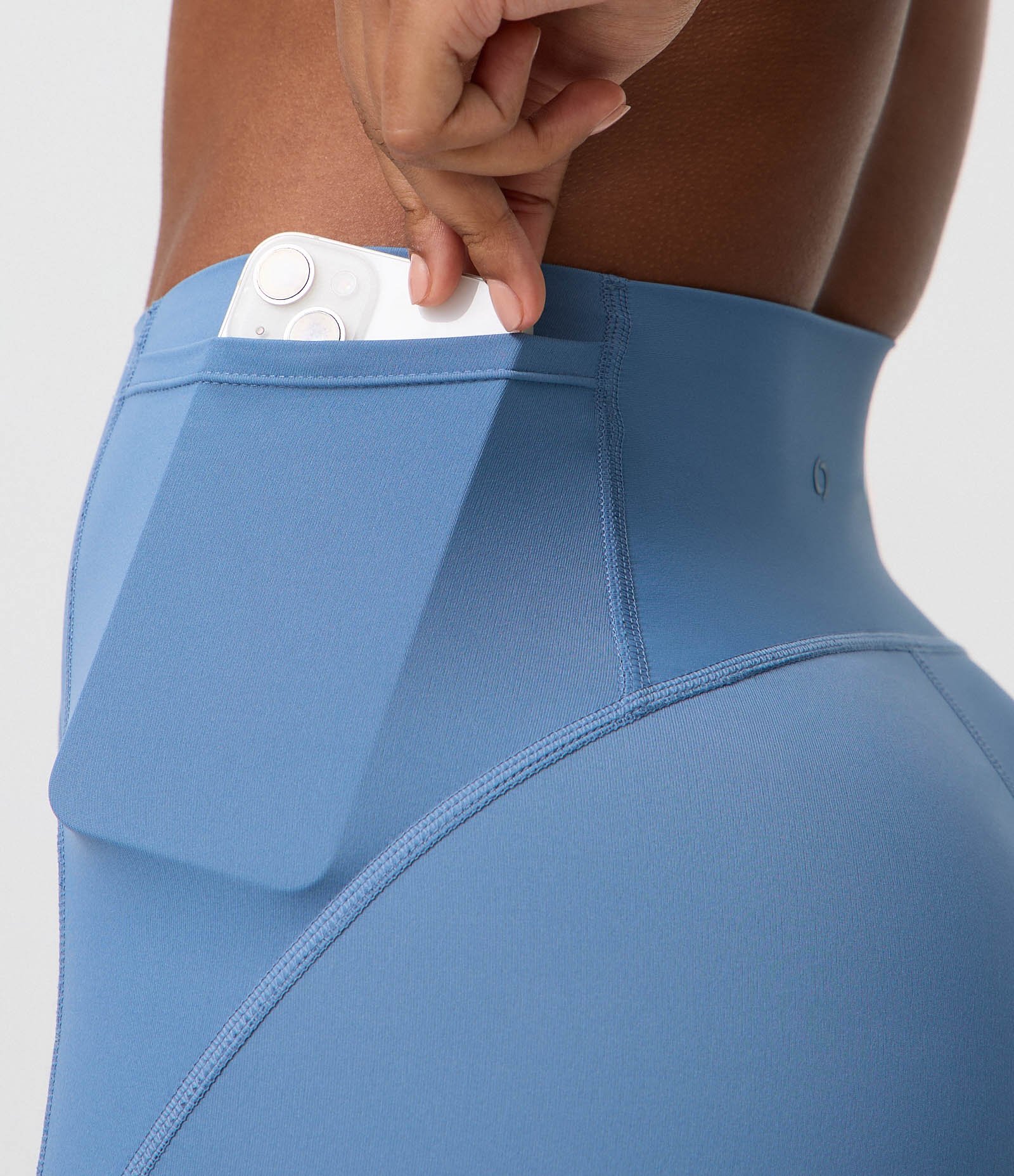 Bermuda Ciclista Esportiva em Microfibra Azul Claro 3