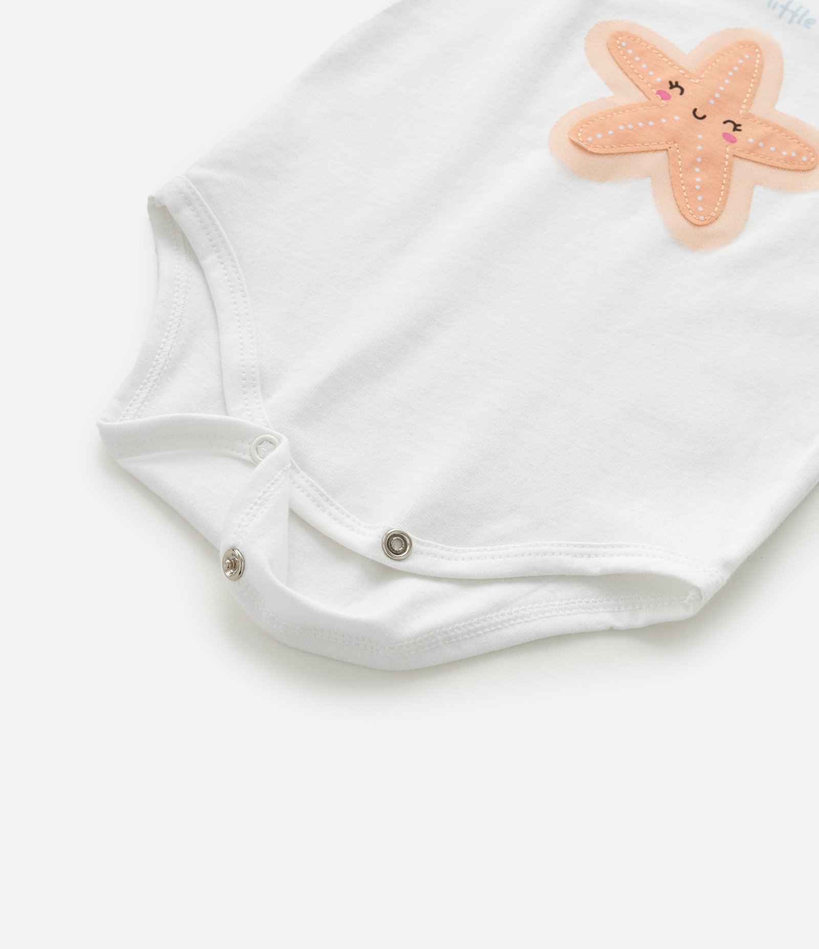 Conjunto Infantil em Cotton com Estampa de Estrela - Tam 0 a 18 Meses Branco 10
