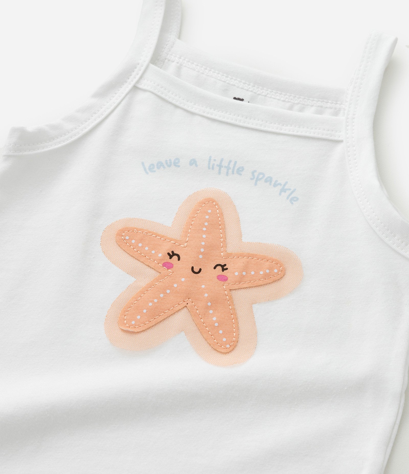 Conjunto Infantil em Cotton com Estampa de Estrela - Tam 0 a 18 Meses Branco 12