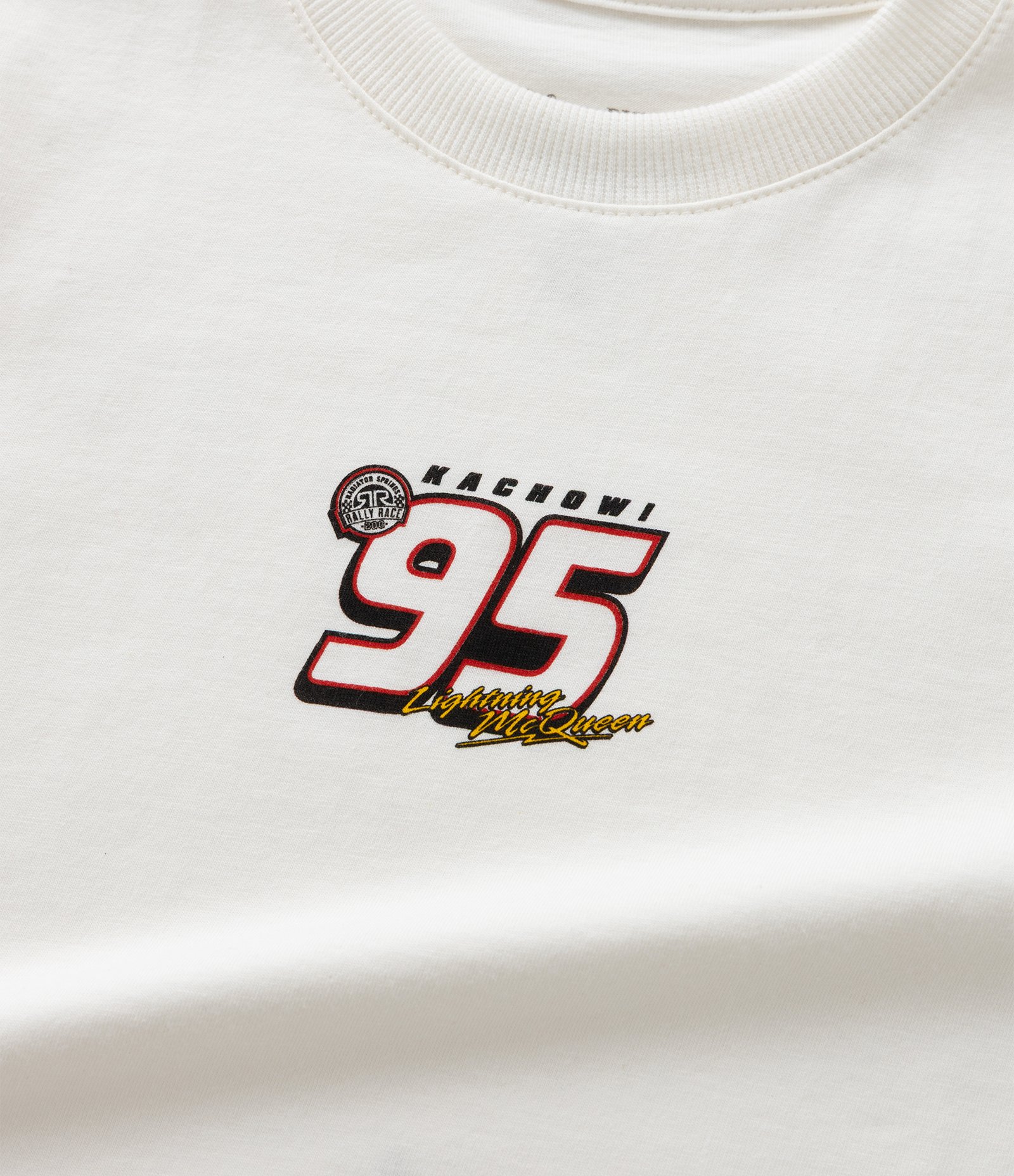 Camiseta Infantil com Estampa Relâmpago Mc Queen - Tam 2 a 8 Anos Off White 5