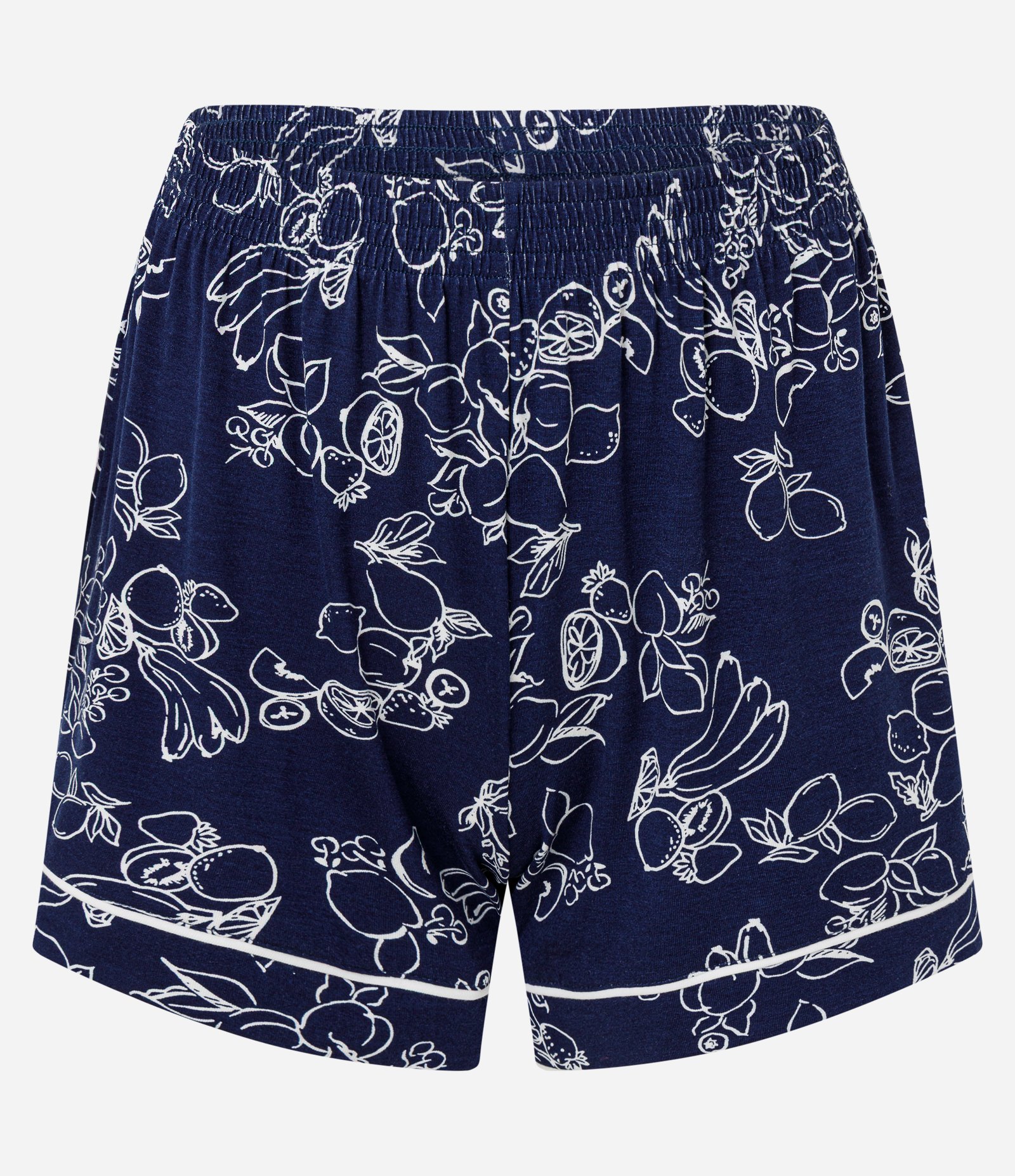 Pijama Short Doll Americano em Viscolycra com Estampa Floral Azul 3