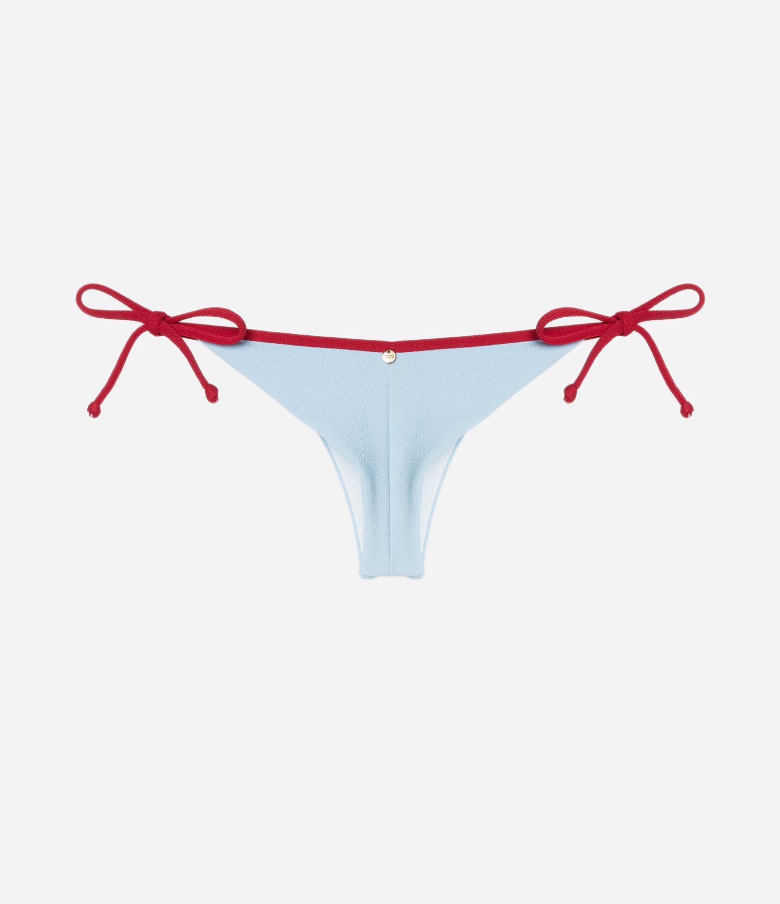 Biquíni Calcinha Lacinho em Microfibra Texturizada com Empina Bumbum Azul 6