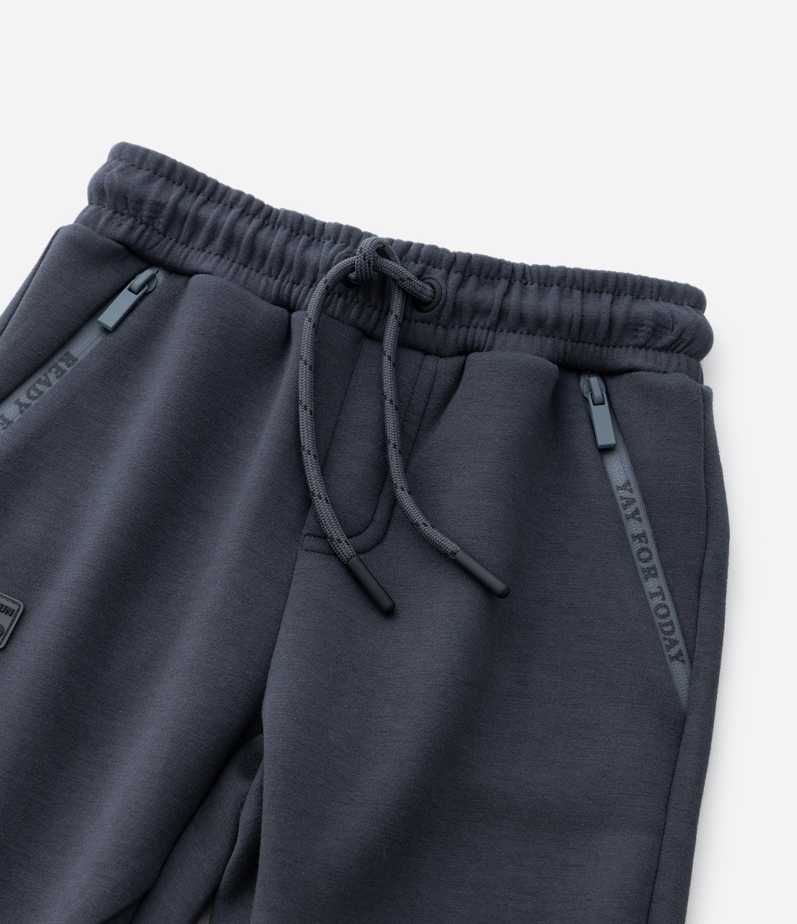 Calça Jogger Infantil em Microfibra com Zíper e Tape - Tam 1 A 6 Anos Cinza 9