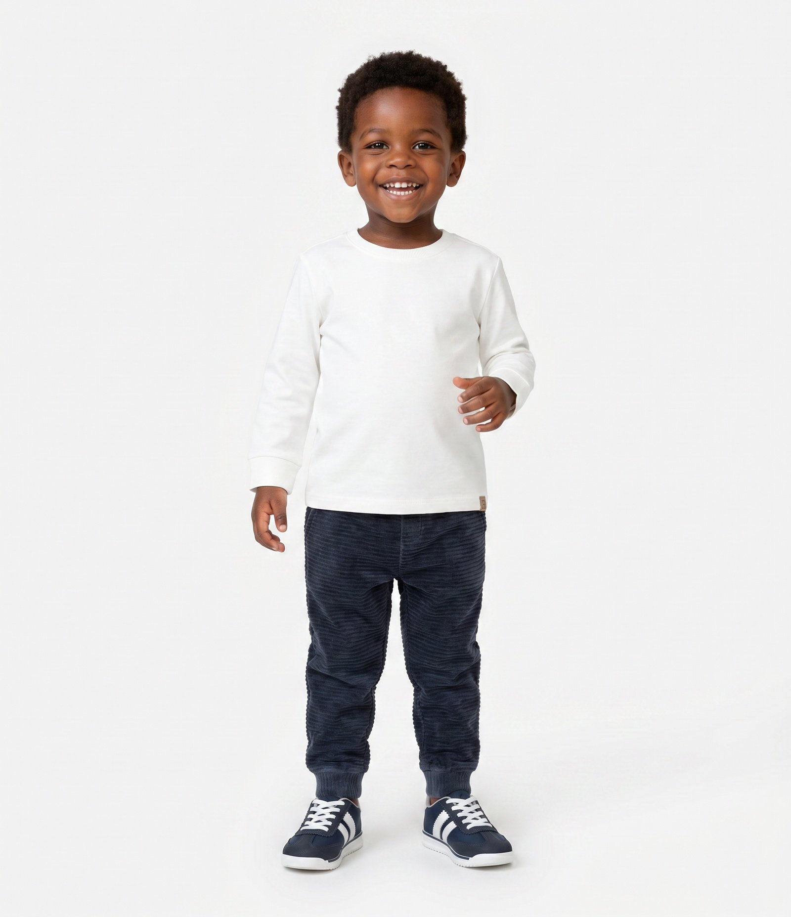 Calça Infantil em Veludo Canelada - Tam 1 a 5 Anos Azul 1
