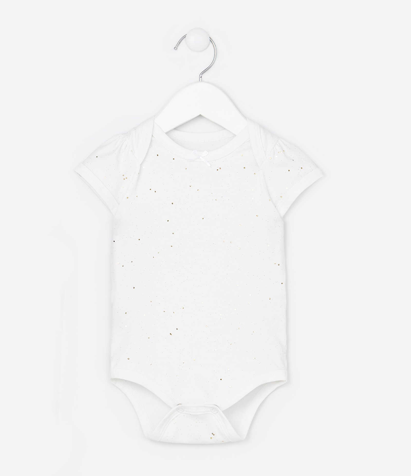 Body Infantil com Brilhinhos Aplicados - Tam 0 a 18 Meses Branco 1