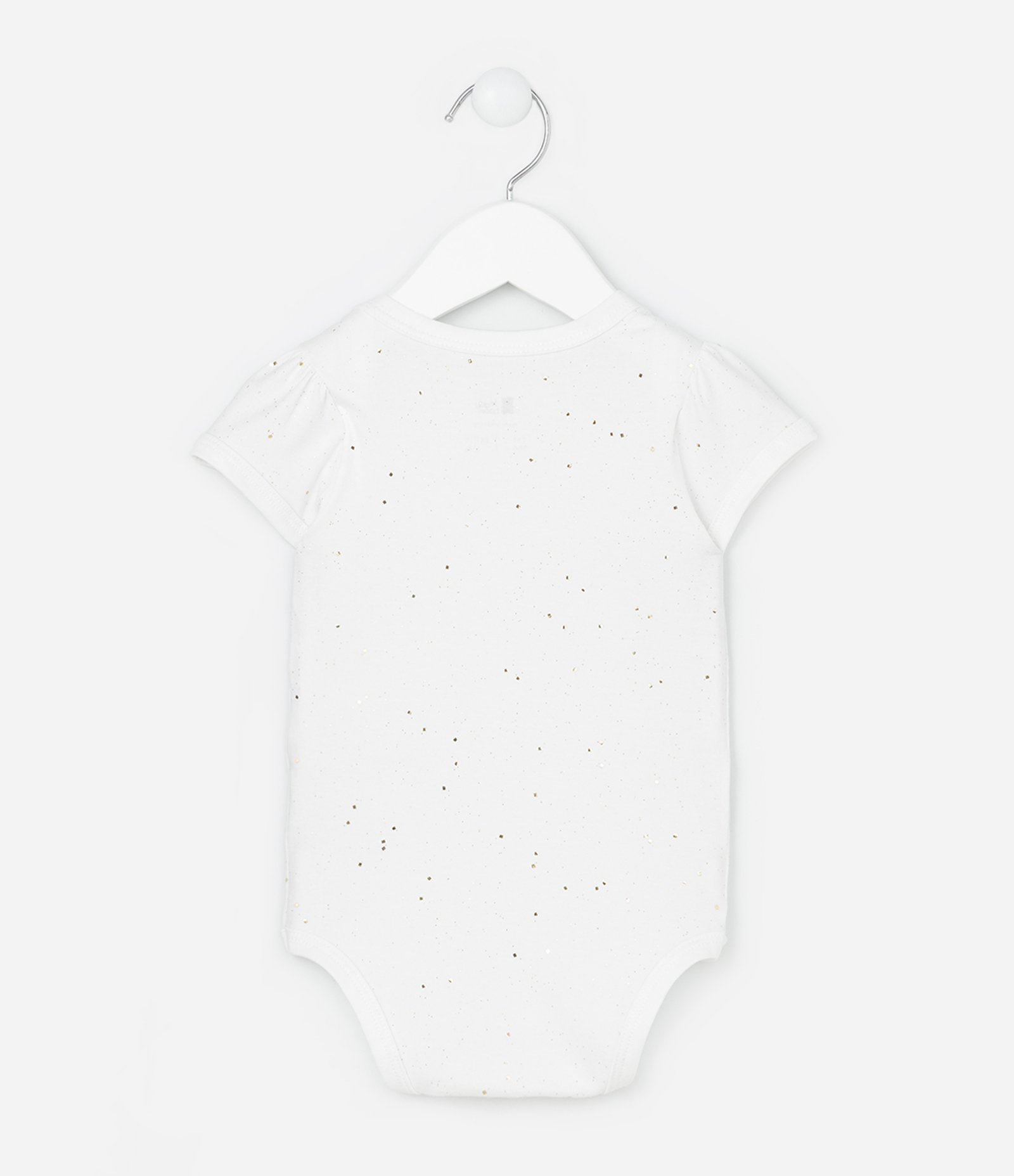 Body Infantil com Brilhinhos Aplicados - Tam 0 a 18 Meses Branco 2