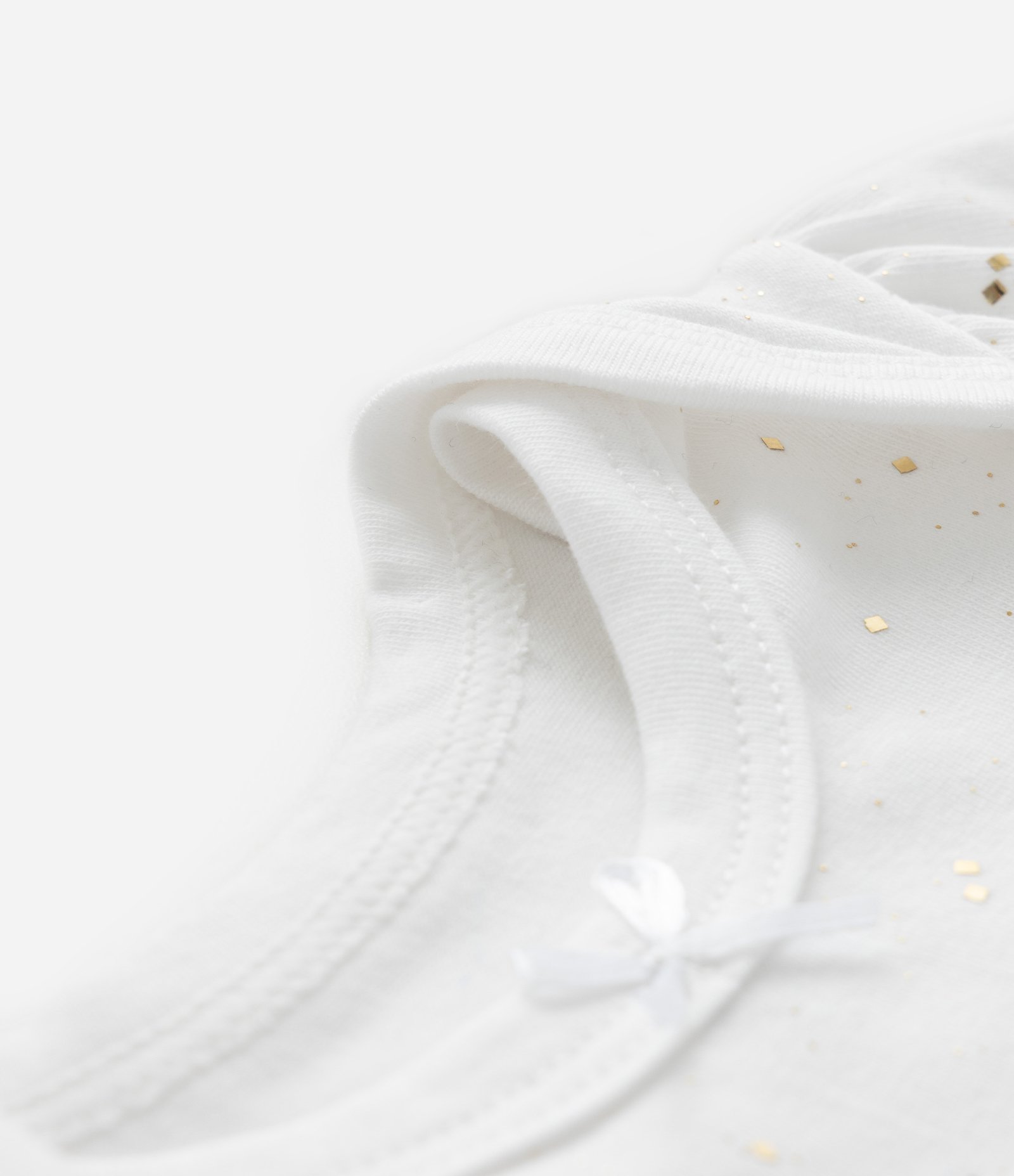 Body Infantil com Brilhinhos Aplicados - Tam 0 a 18 Meses Branco 4